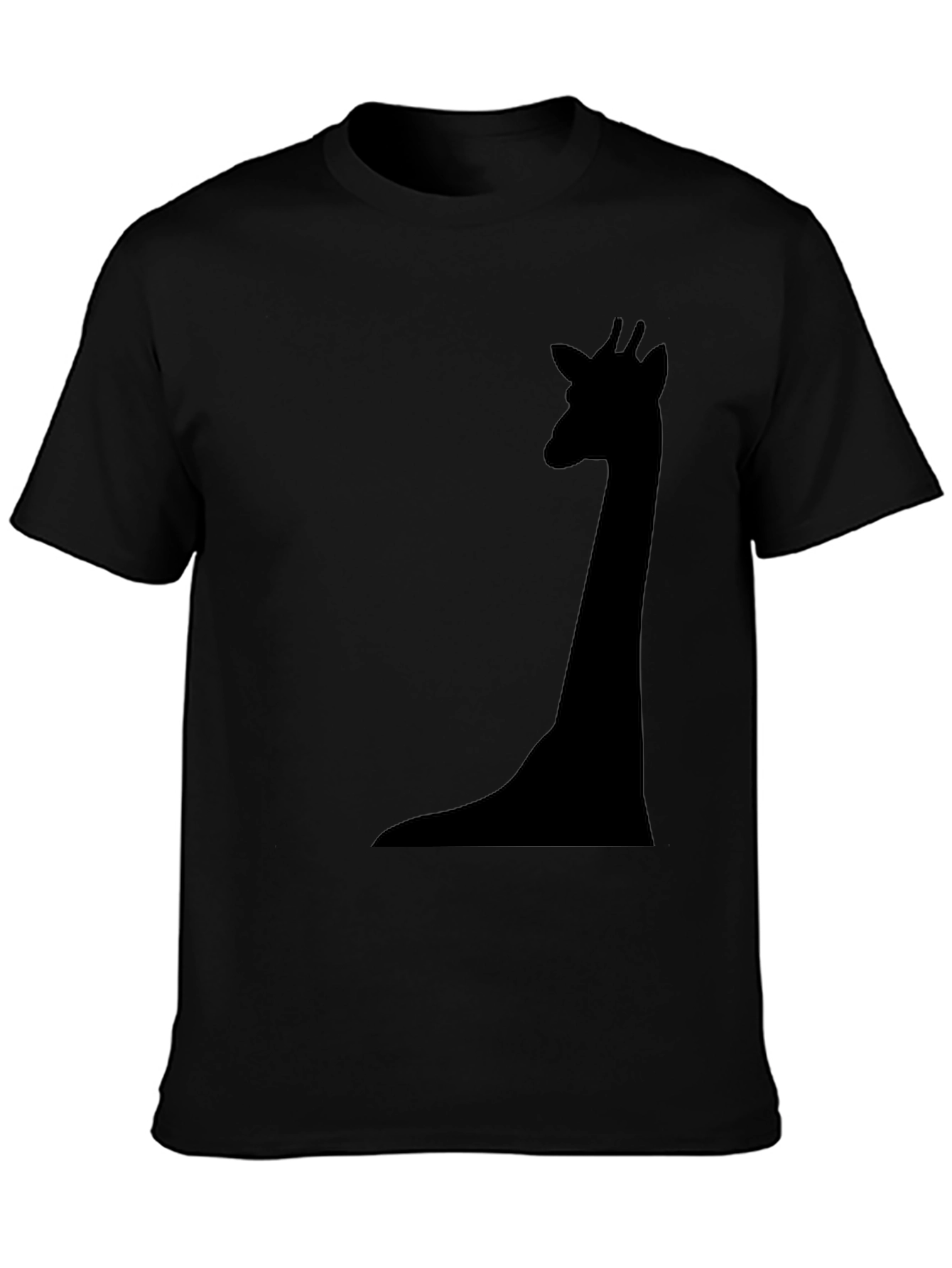 Mens Black Giraffe Silhouette T-Shirt