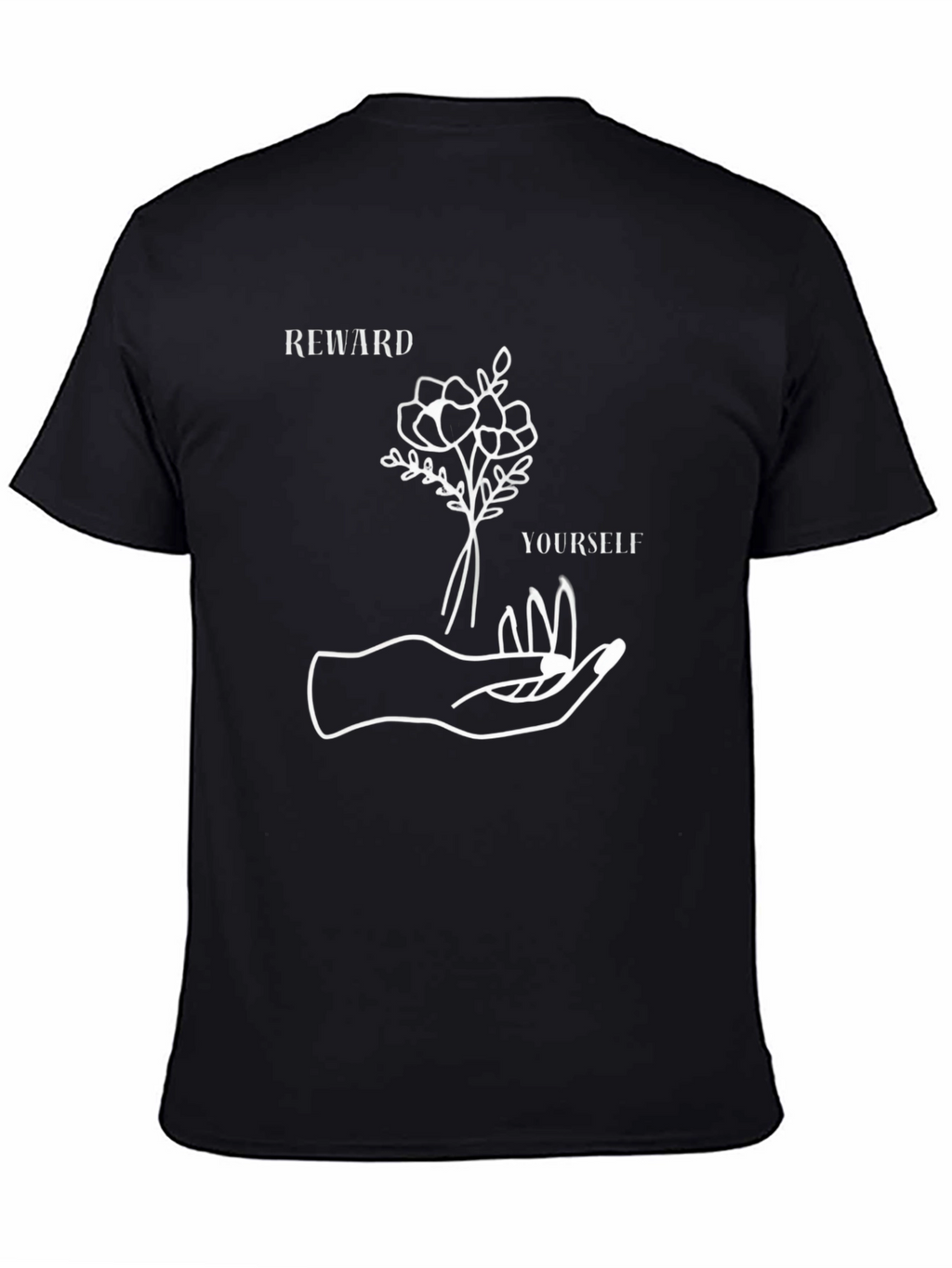 Reward Yourself Graphic Tee - Black Cotton Casual T-Shirt