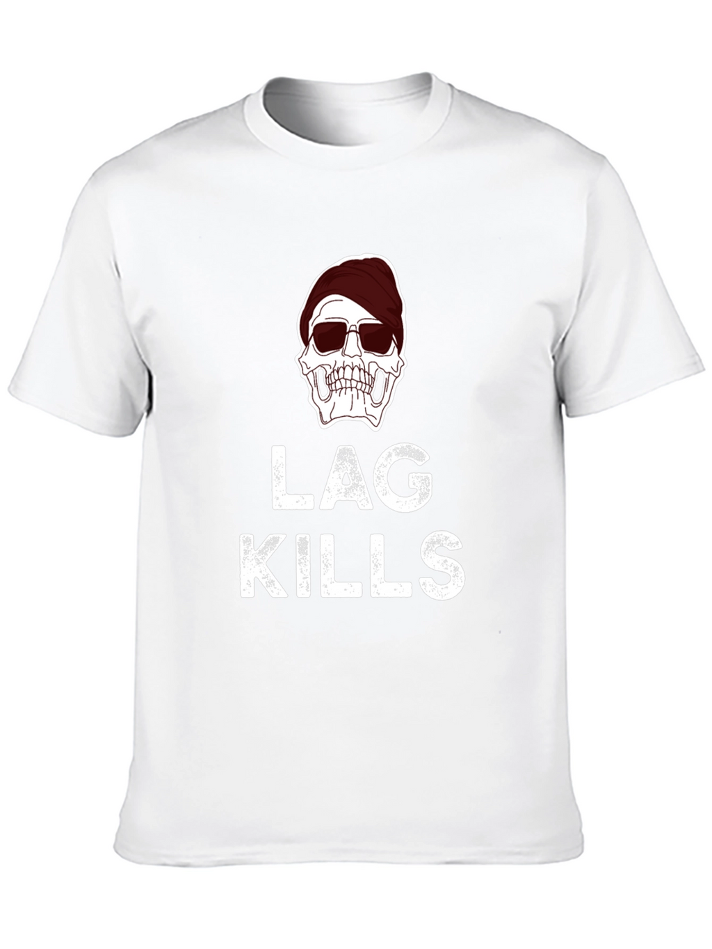 Lag Kills T-Shirt - Skull Graphic Gamer Tee