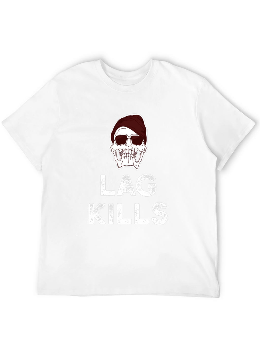 Lag Kills T-Shirt - Skull Graphic Gamer Tee