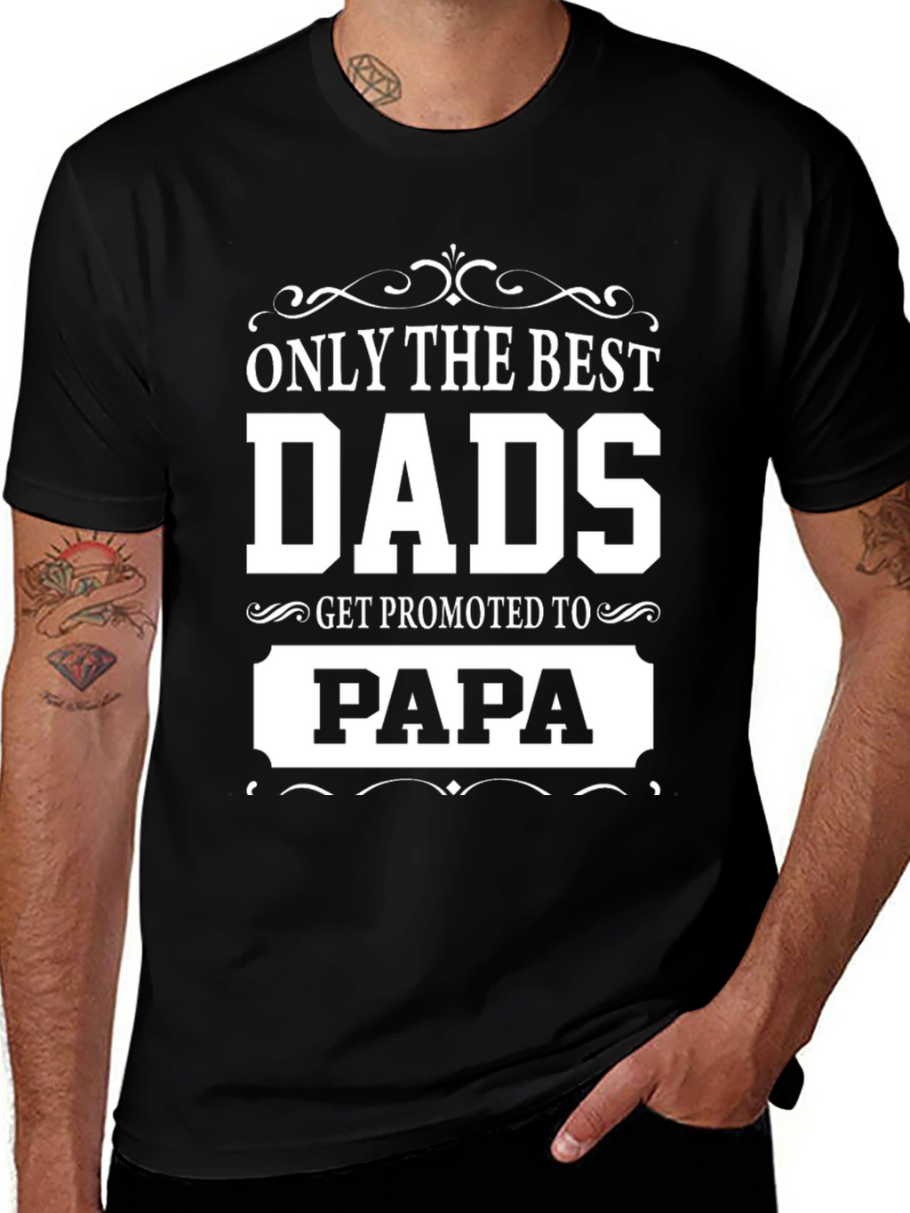 Best Dads Get Promoted to Papa T-Shirt