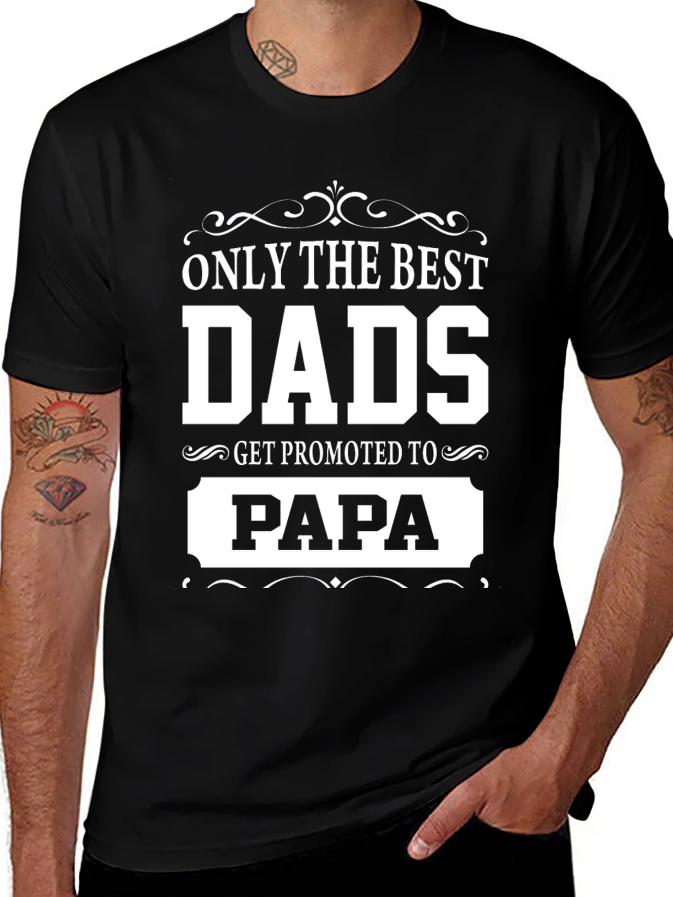 Best Dads Get Promoted to Papa T-Shirt