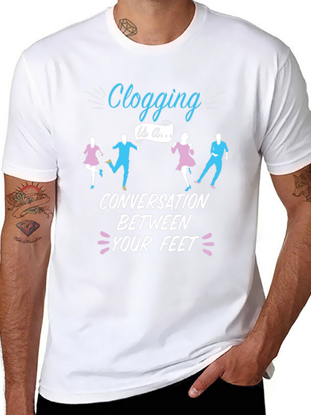 Clogging Conversation T-Shirt - Dance Lover Tee
