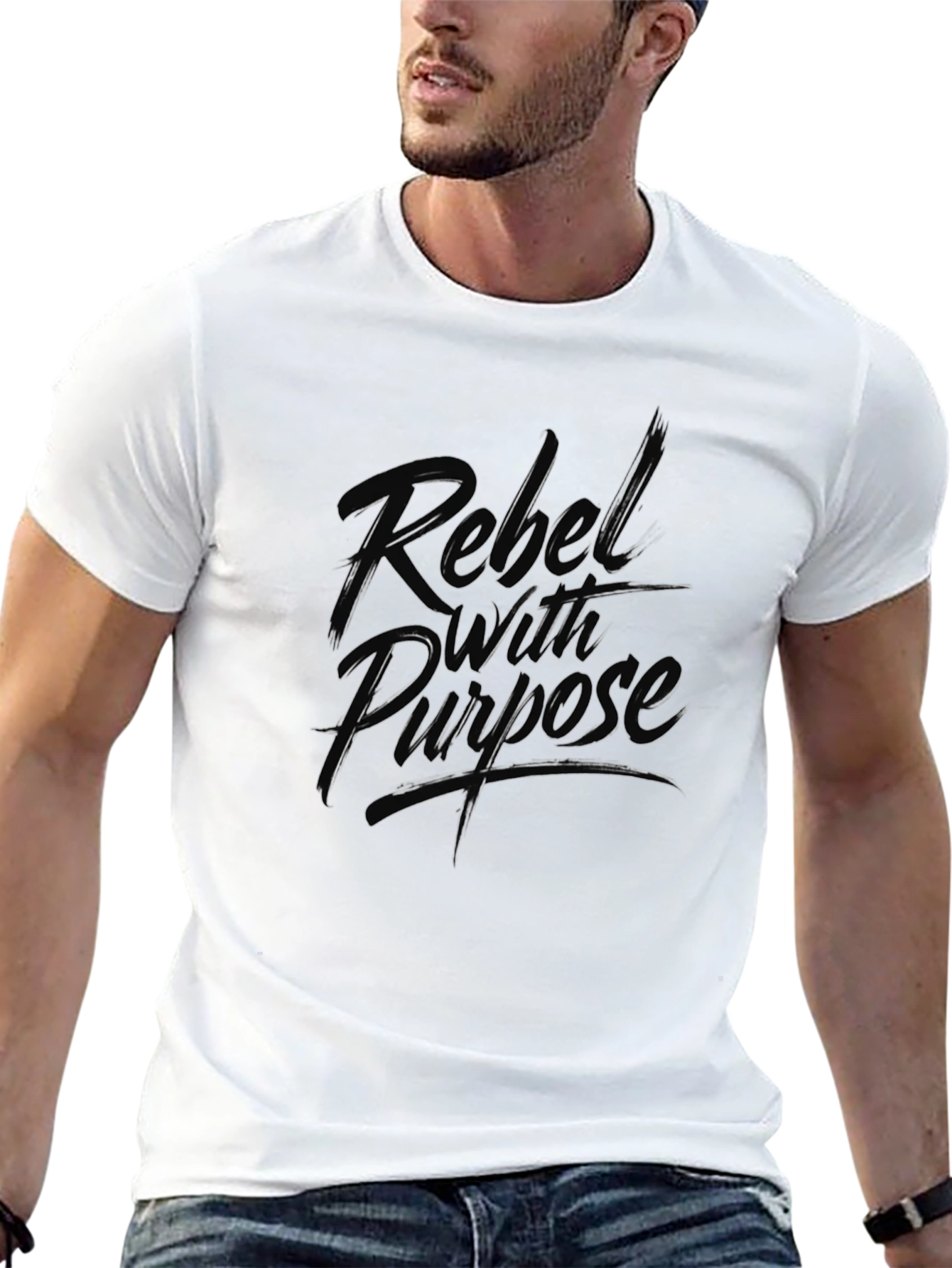 Rebel With Purpose Graphic Tee - Black