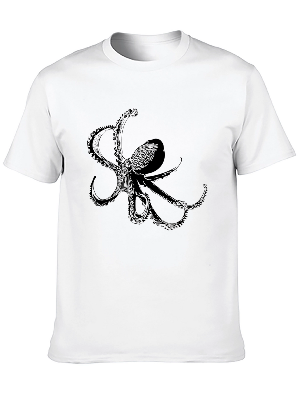 Black Octopus Graphic Tee - Mens Fashion