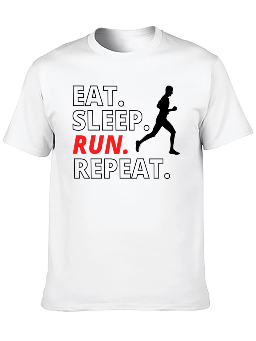 Eat Sleep Run Repeat Black Graphic T-Shirt