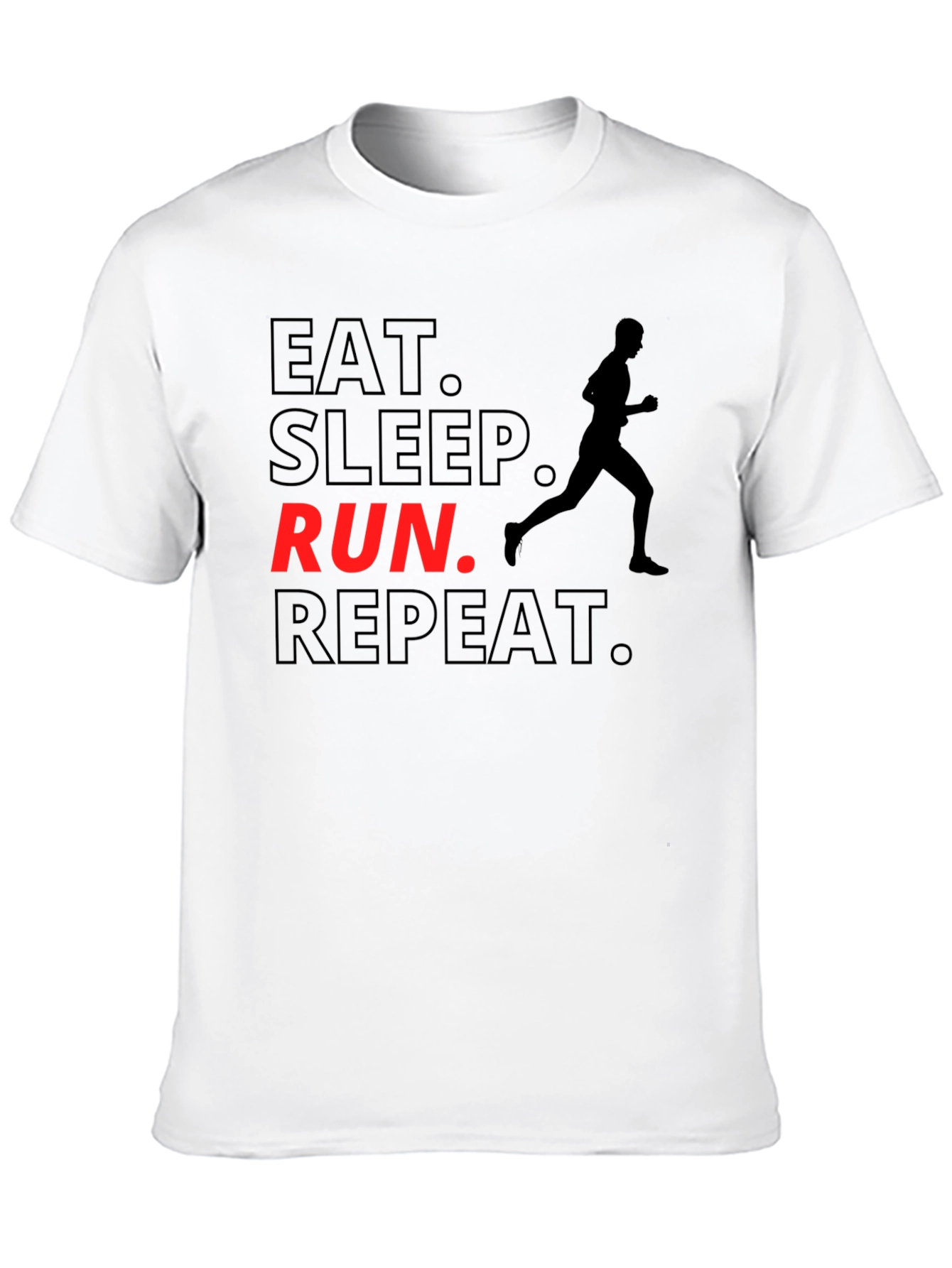 Eat Sleep Run Repeat Black Graphic T-Shirt