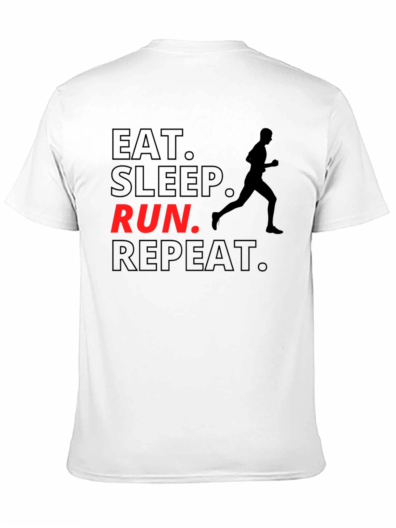 Eat Sleep Run Repeat Black Graphic T-Shirt