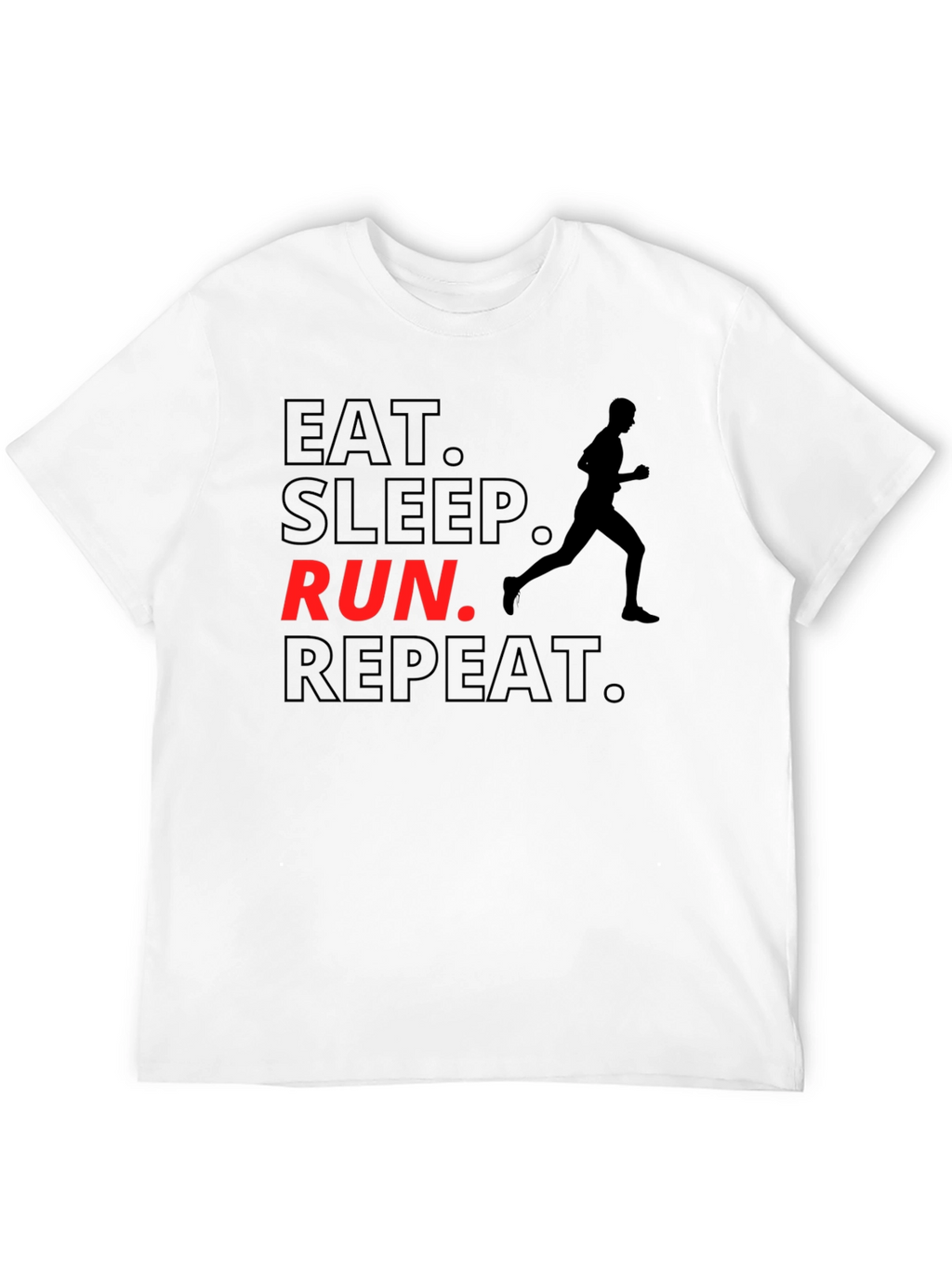 Eat Sleep Run Repeat Black Graphic T-Shirt