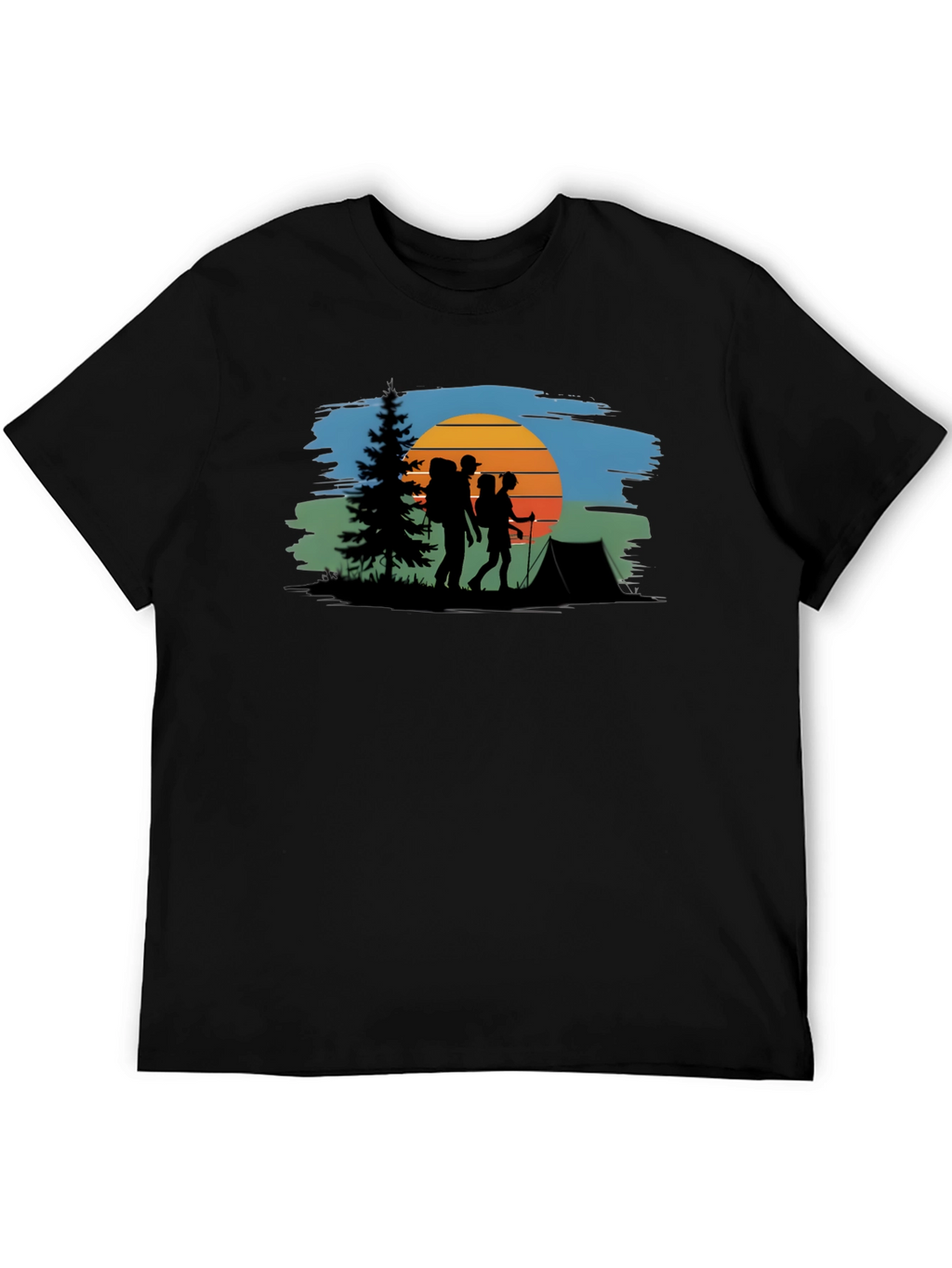 Hiking Adventure T-Shirt - Nature Silhouette Design