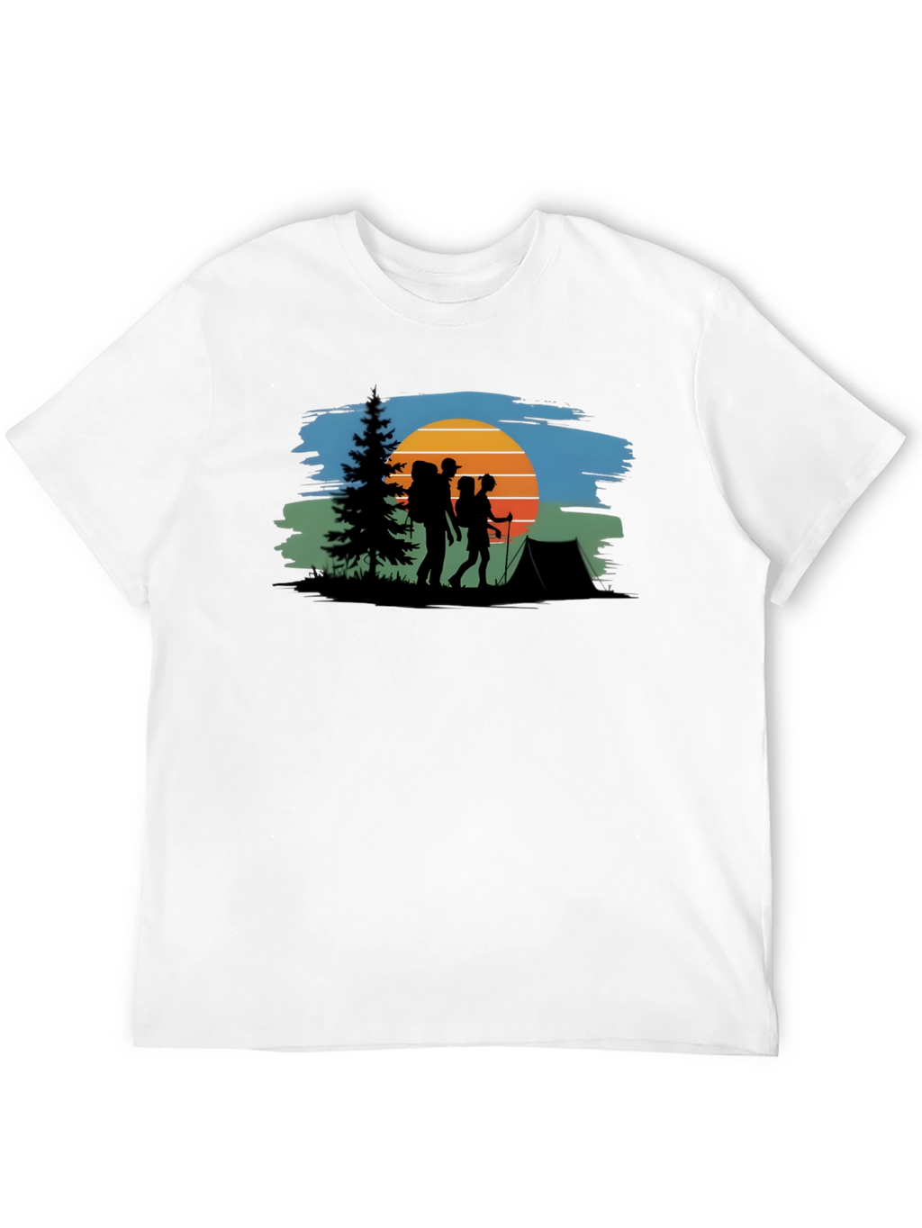 Hiking Adventure T-Shirt - Nature Silhouette Design