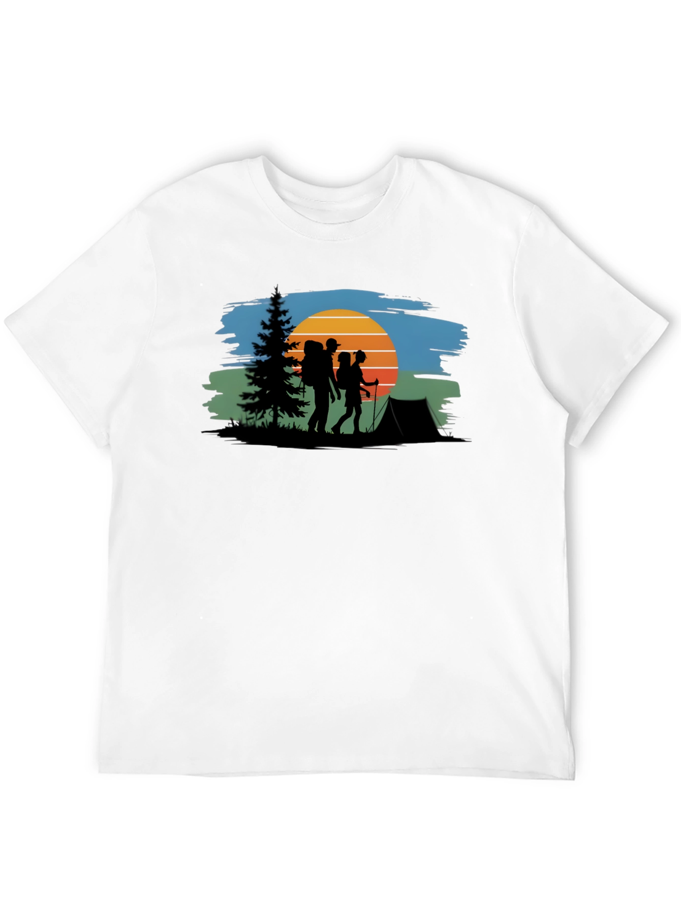 Hiking Adventure T-Shirt - Nature Silhouette Design