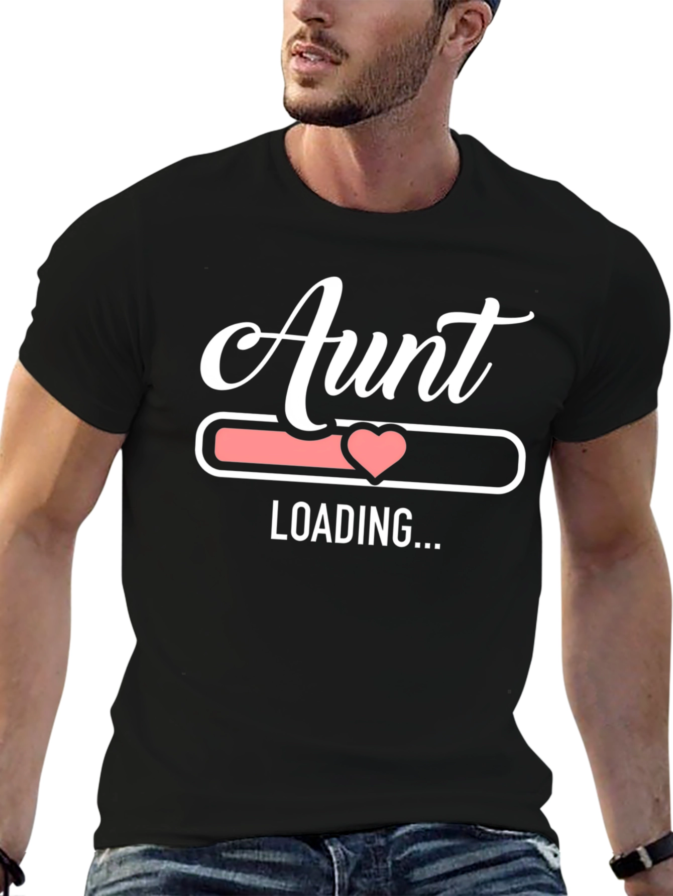 Aunt Loading Funny Graphic Tee - Black