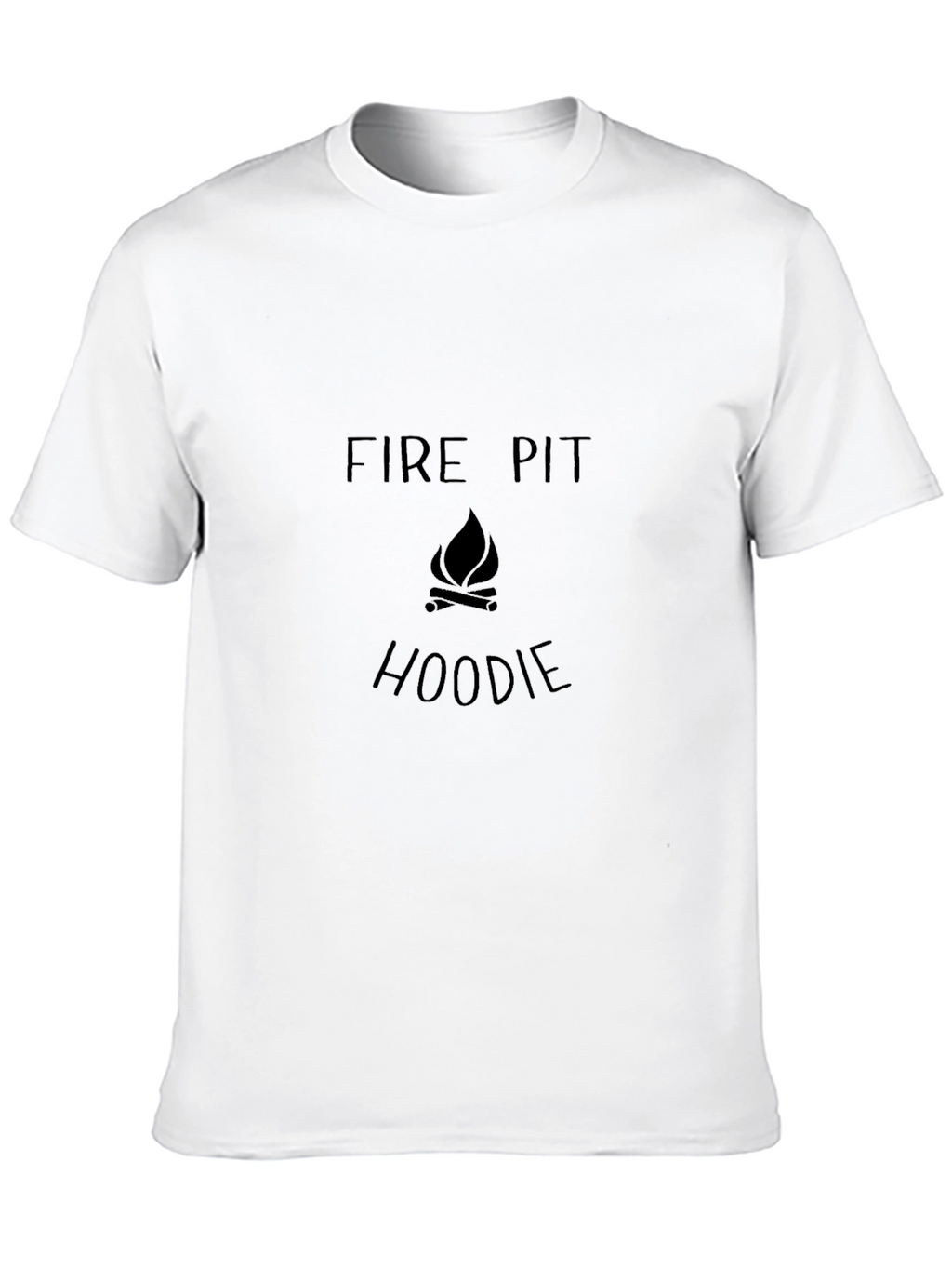 Fire Pit Hoodie Tee - Black Graphic T-Shirt