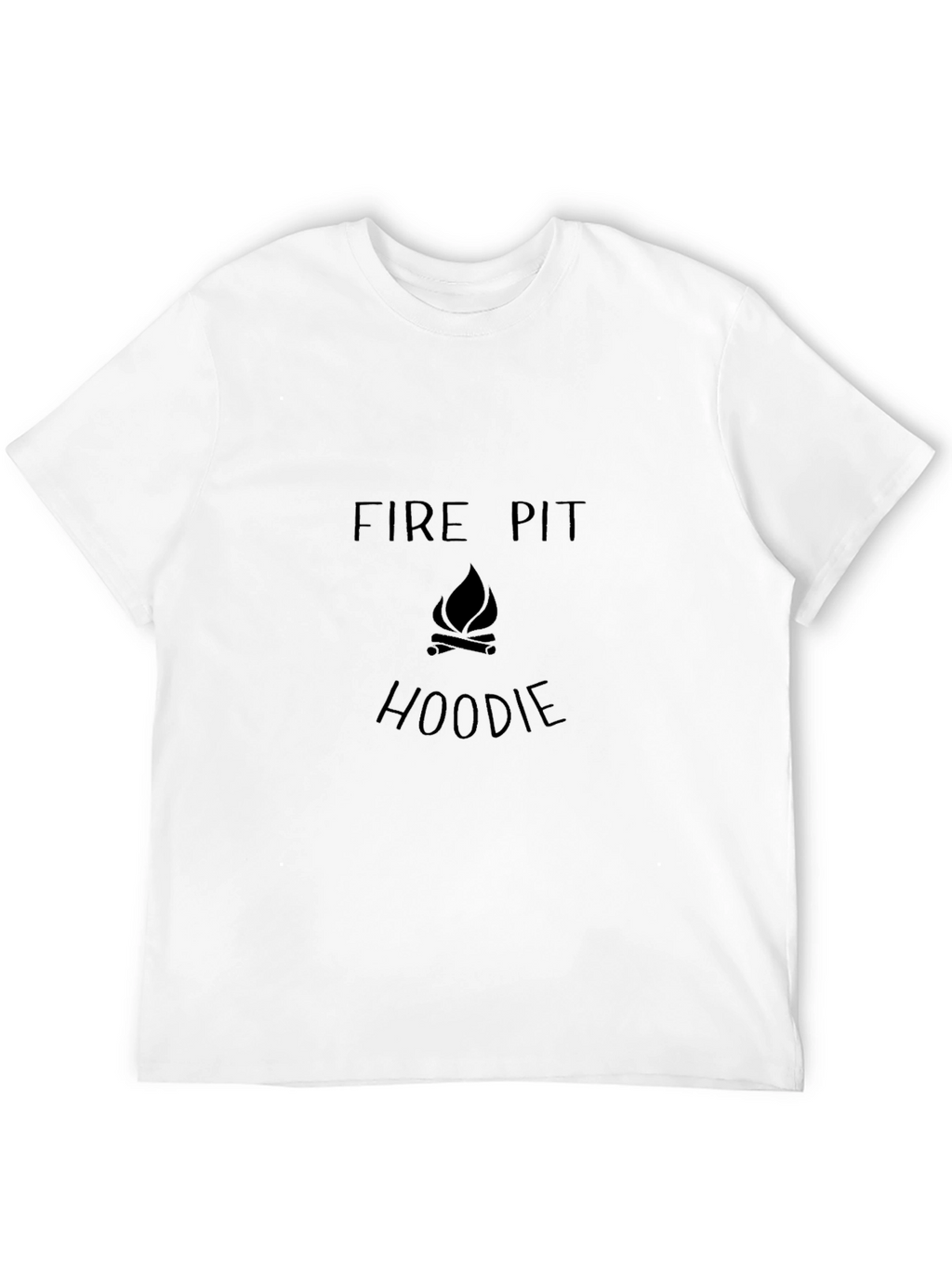 Fire Pit Hoodie Tee - Black Graphic T-Shirt