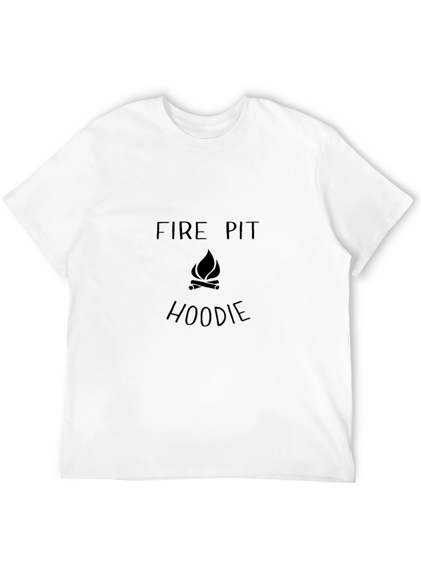 Fire Pit Hoodie Tee - Black Graphic T-Shirt