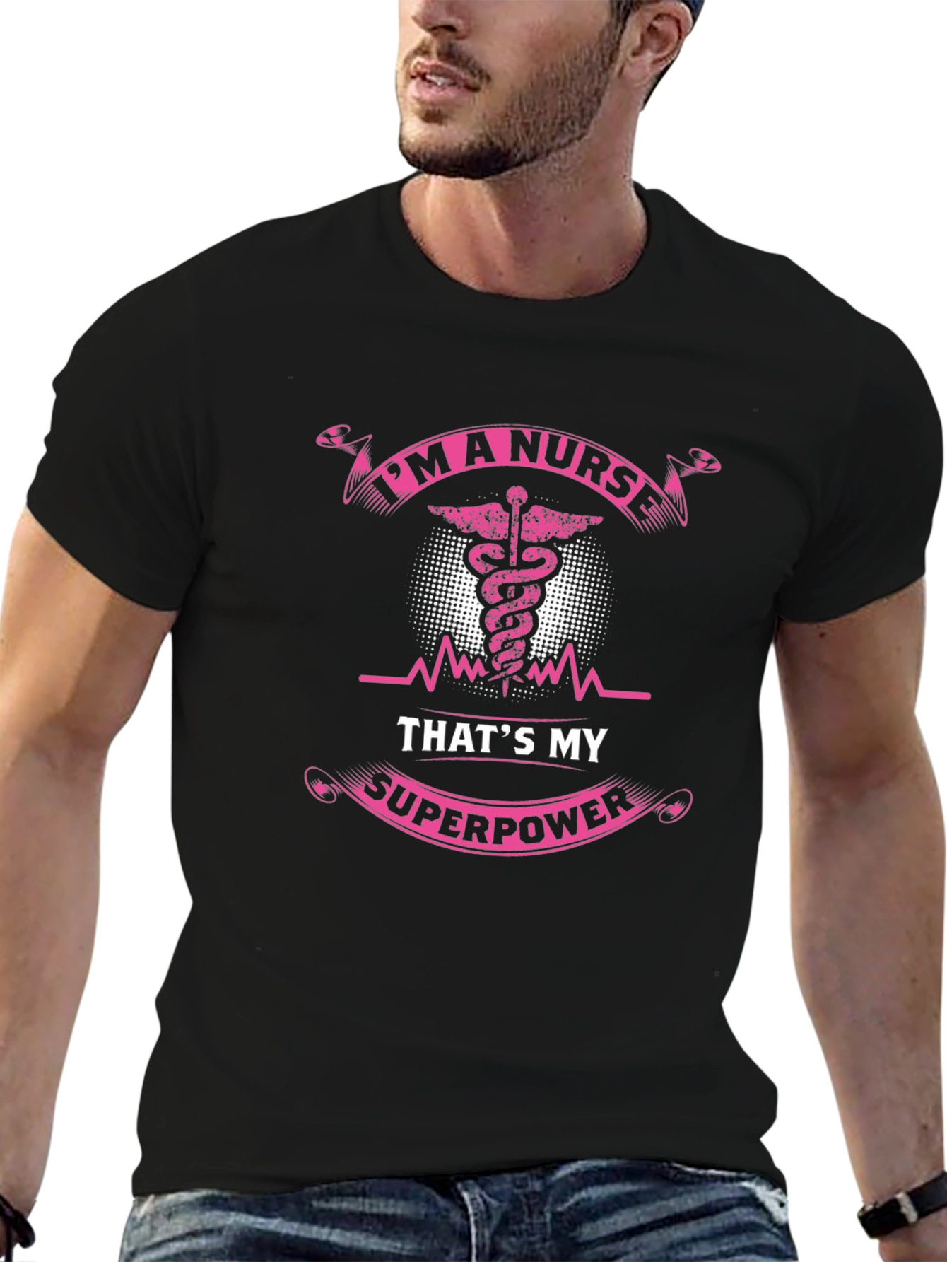 Im A Nurse Thats My Superpower Black T-Shirt