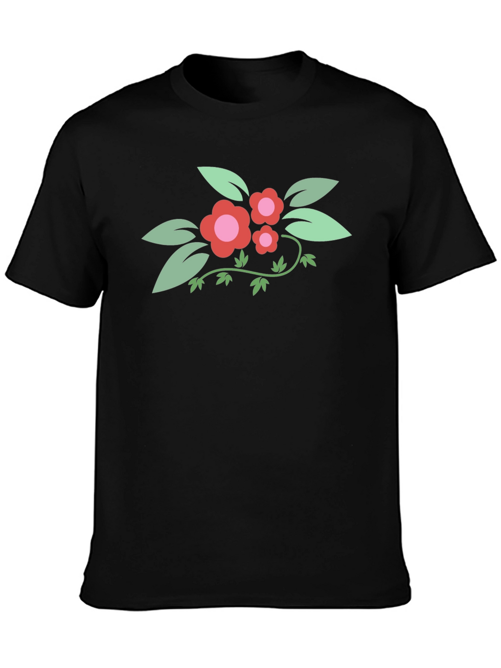 Floral Graphic Black T-Shirt - Stylish Casual Wear