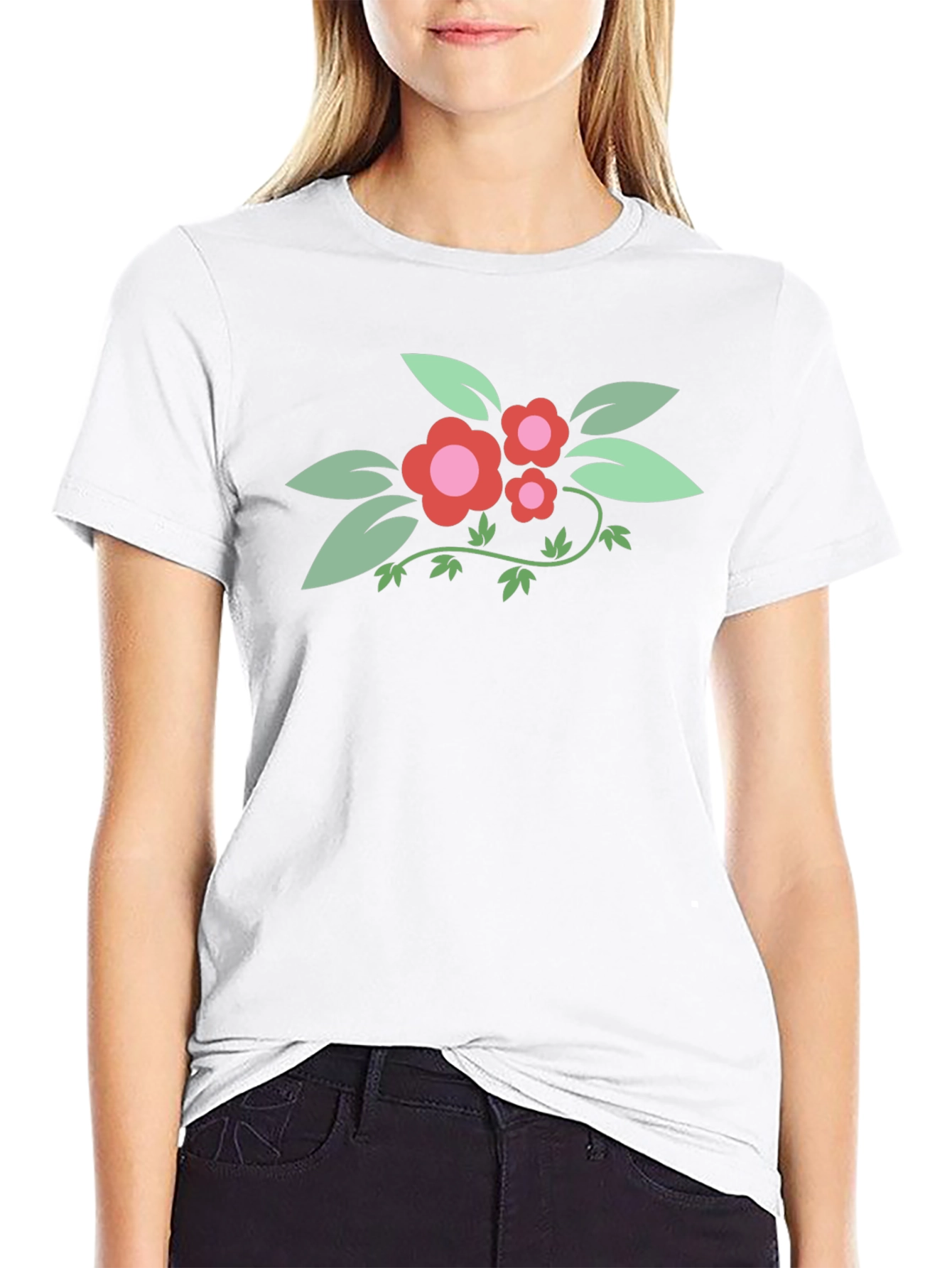 Floral Graphic Black T-Shirt - Stylish Casual Wear