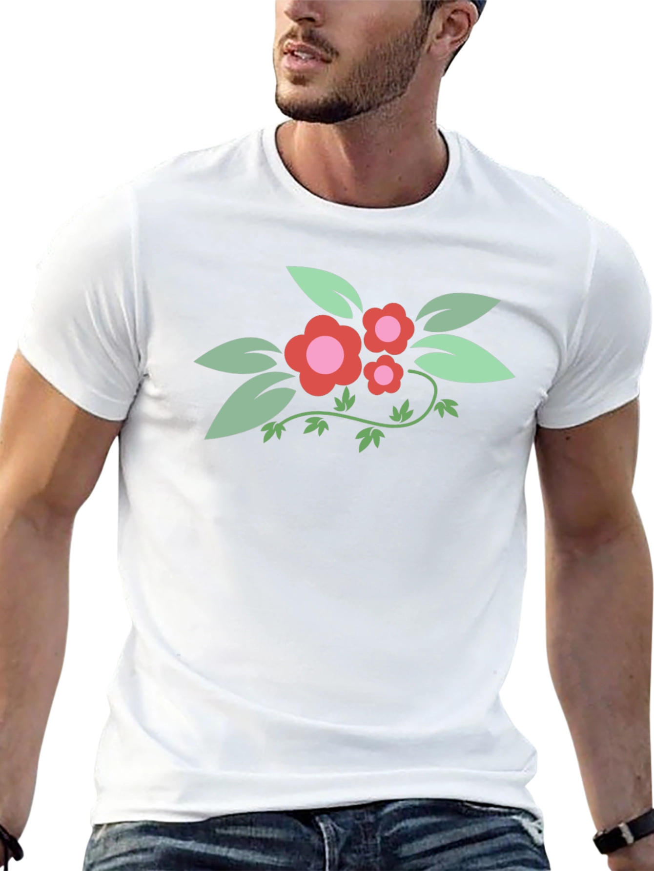 Floral Graphic Black T-Shirt - Stylish Casual Wear