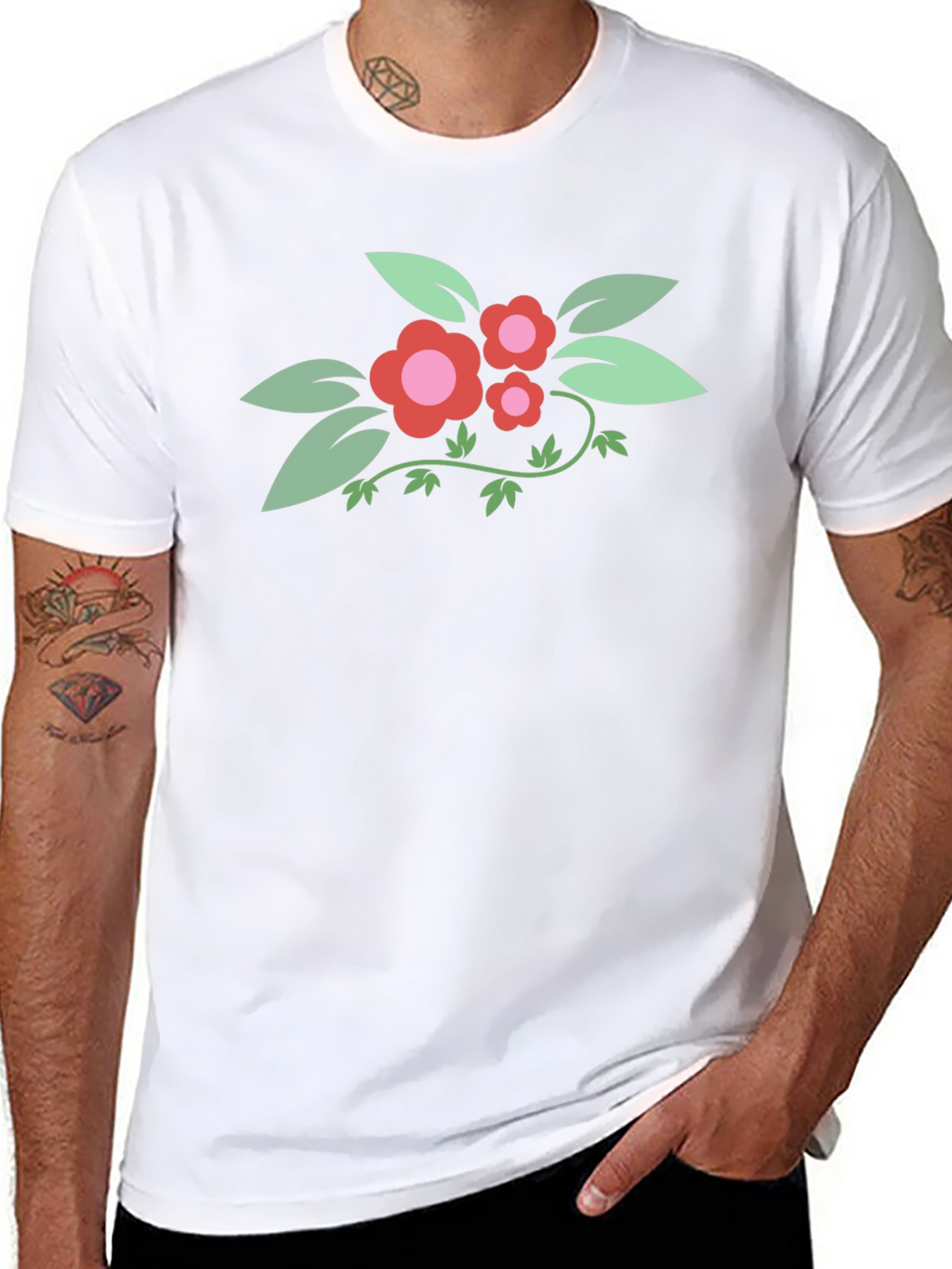 Floral Graphic Black T-Shirt - Stylish Casual Wear