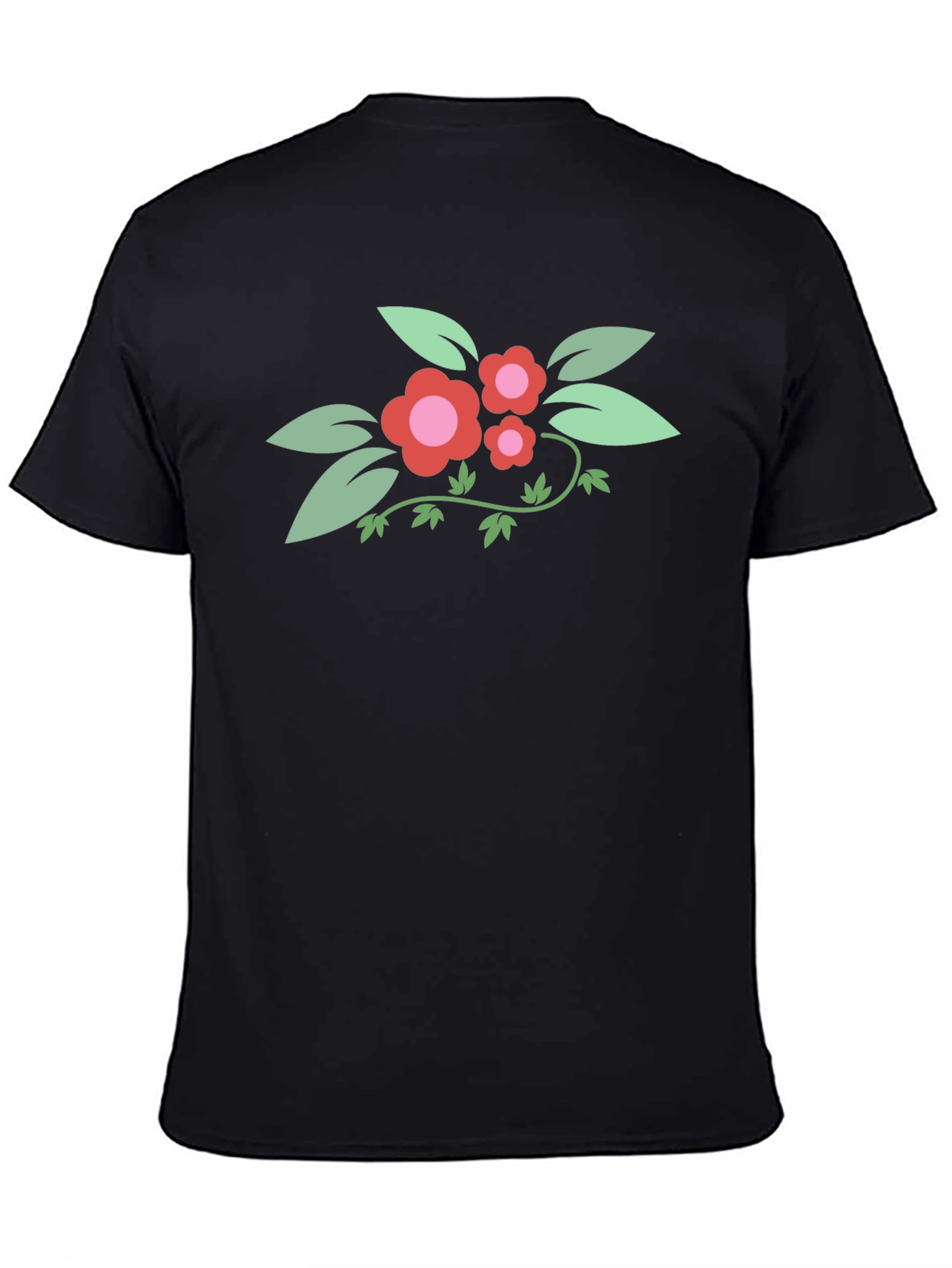 Floral Graphic Black T-Shirt - Stylish Casual Wear
