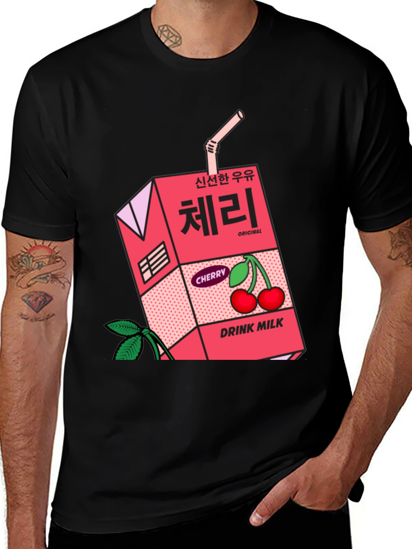 Cherry Milk Carton Graphic Tee - Unisex