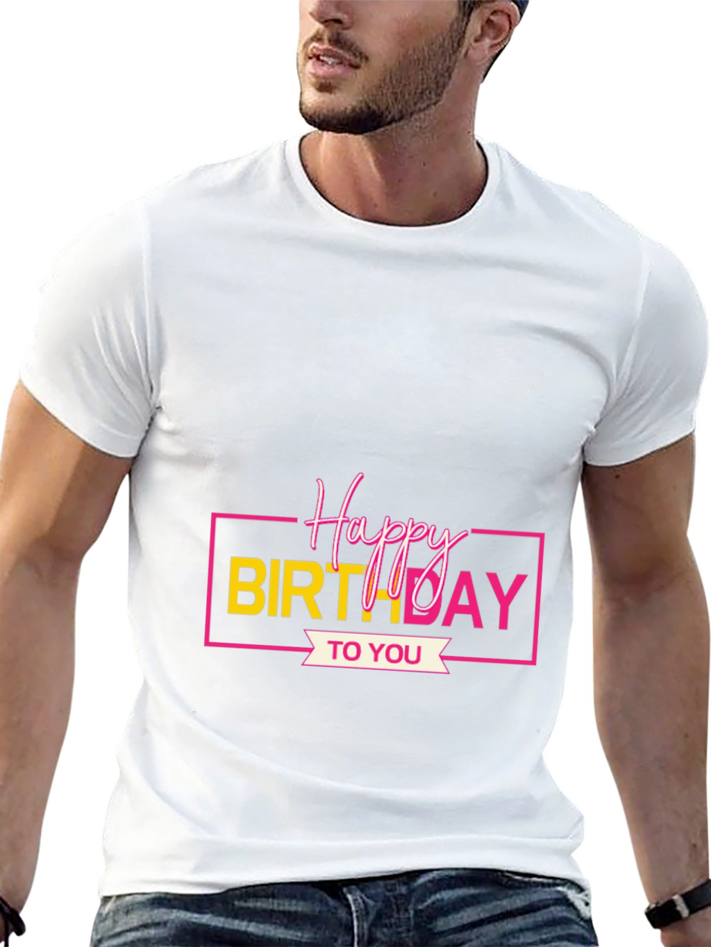 Happy Birthday Graphic Tee - Black