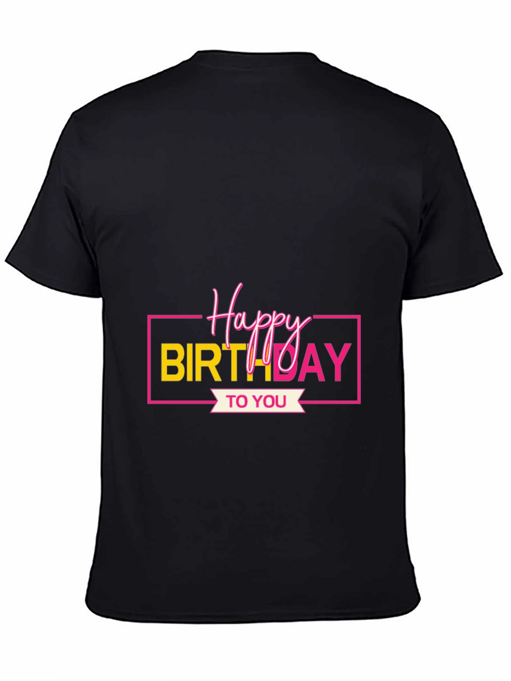 Happy Birthday Graphic Tee - Black