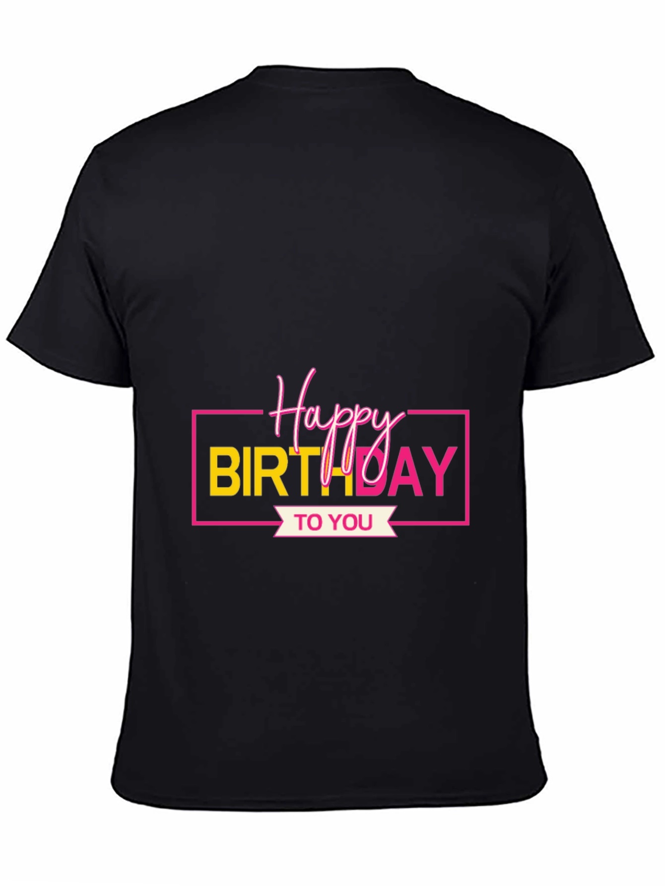 Happy Birthday Graphic Tee - Black