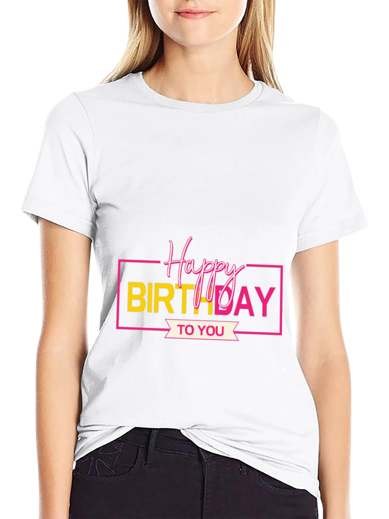 Happy Birthday Graphic Tee - Black