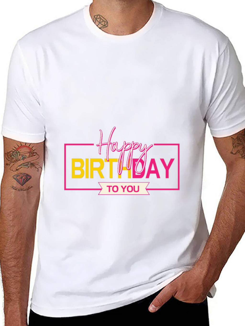 Happy Birthday Graphic Tee - Black