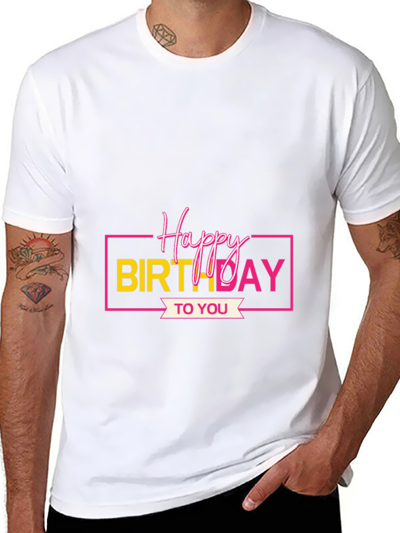 Happy Birthday Graphic Tee - Black