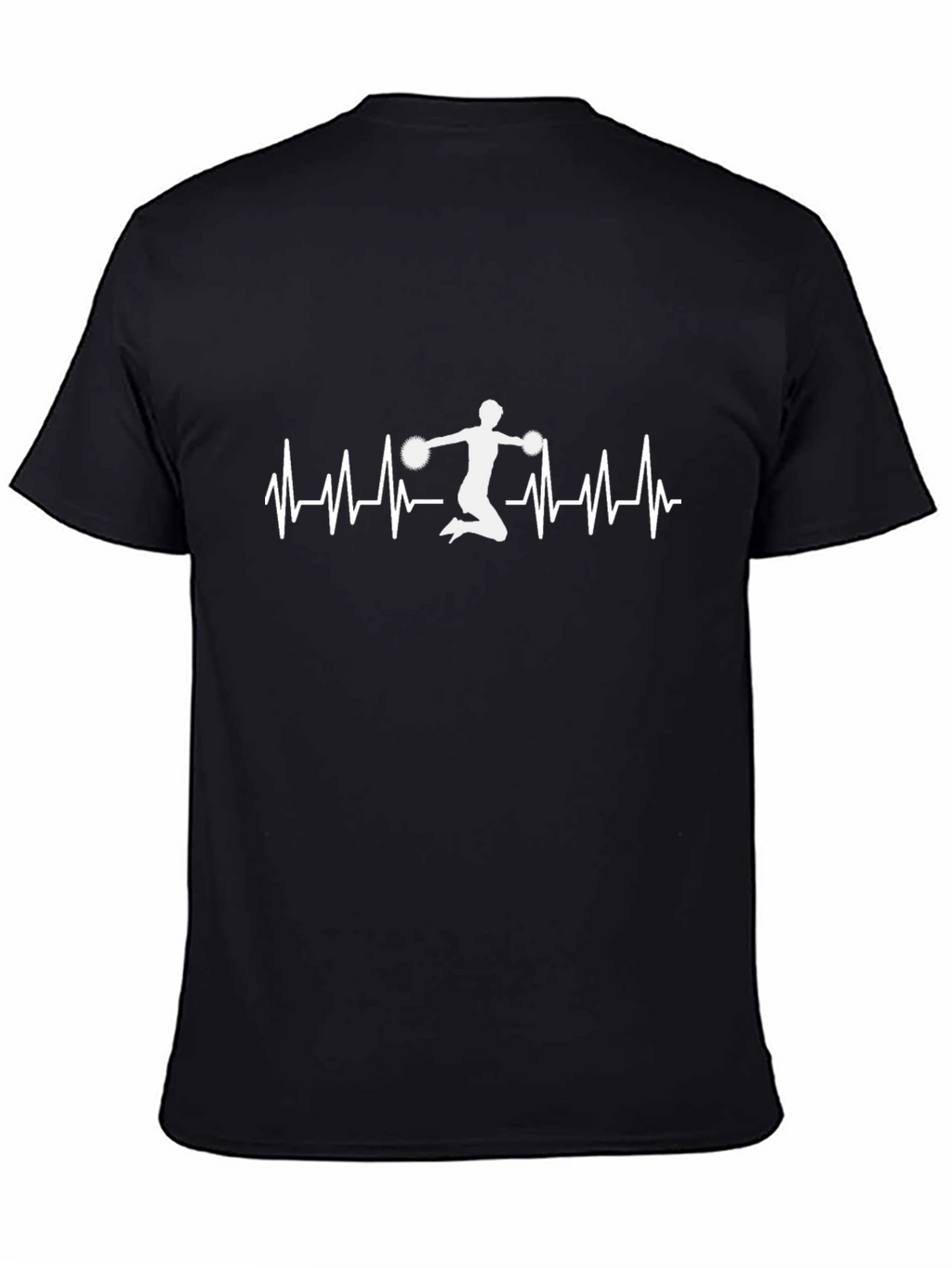 Handball Heartbeat T-Shirt - Black