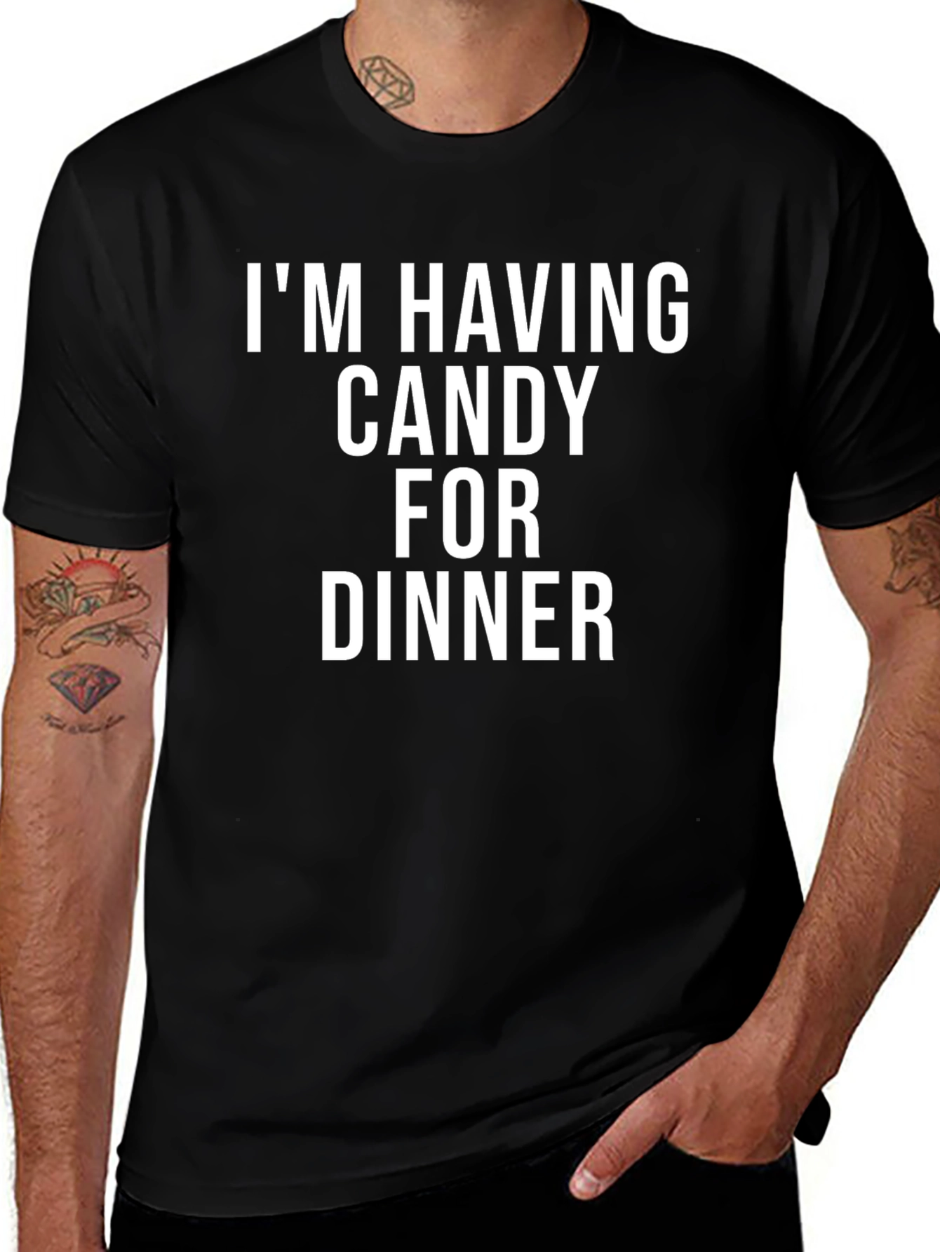 Candy for Dinner Black Graphic Tee