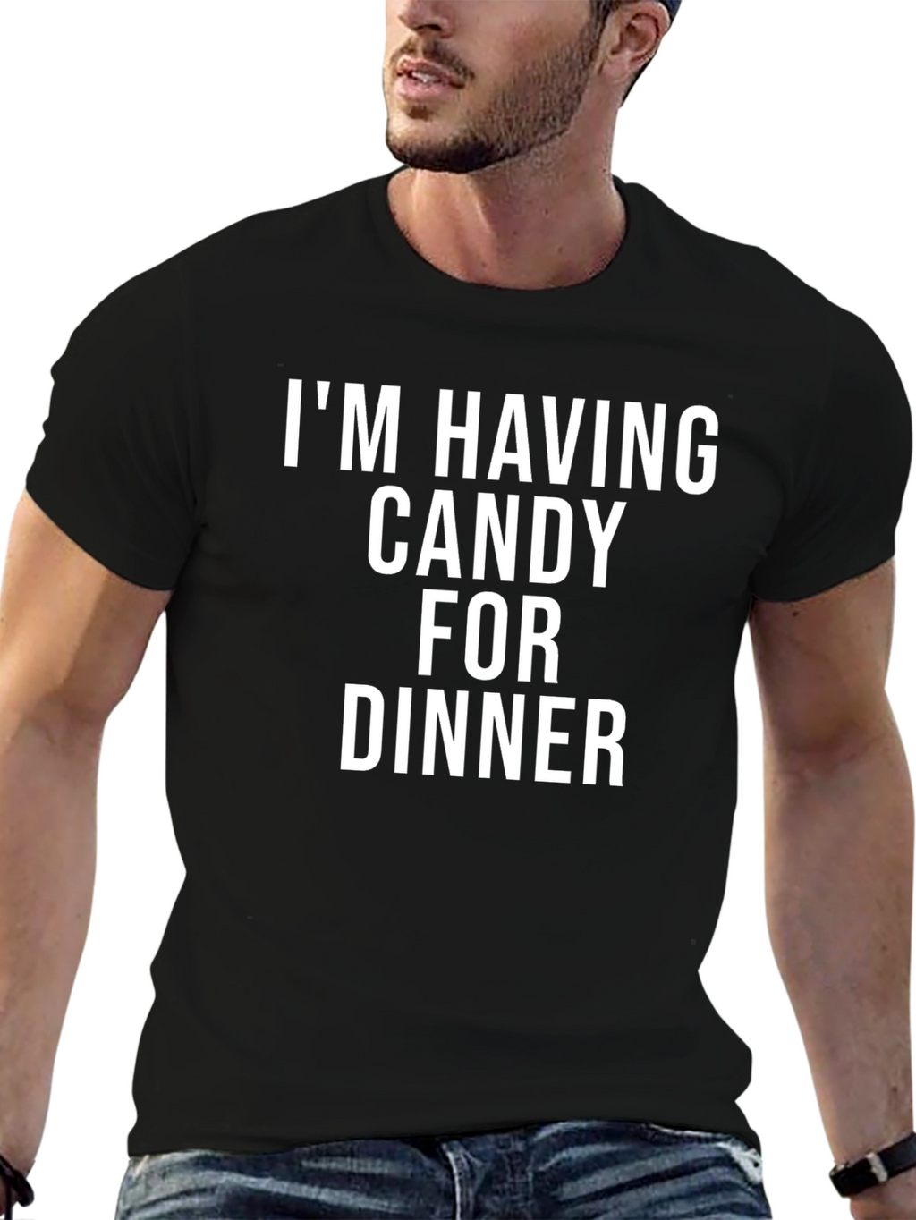 Candy for Dinner Black Graphic Tee