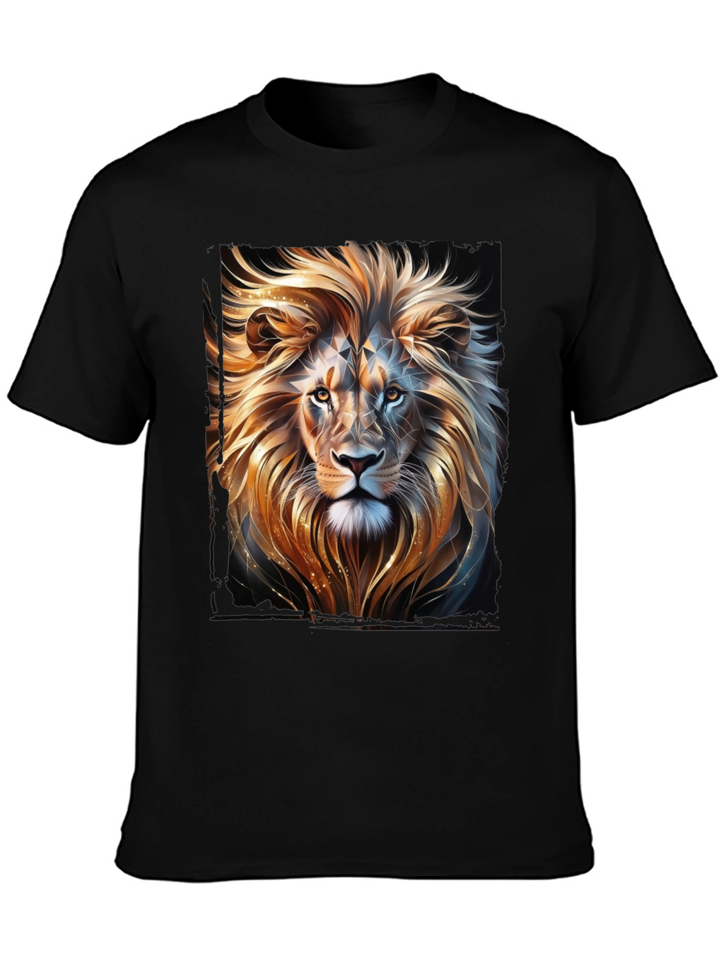 Lion Graphic T-Shirt - Black Stylish Animal Print