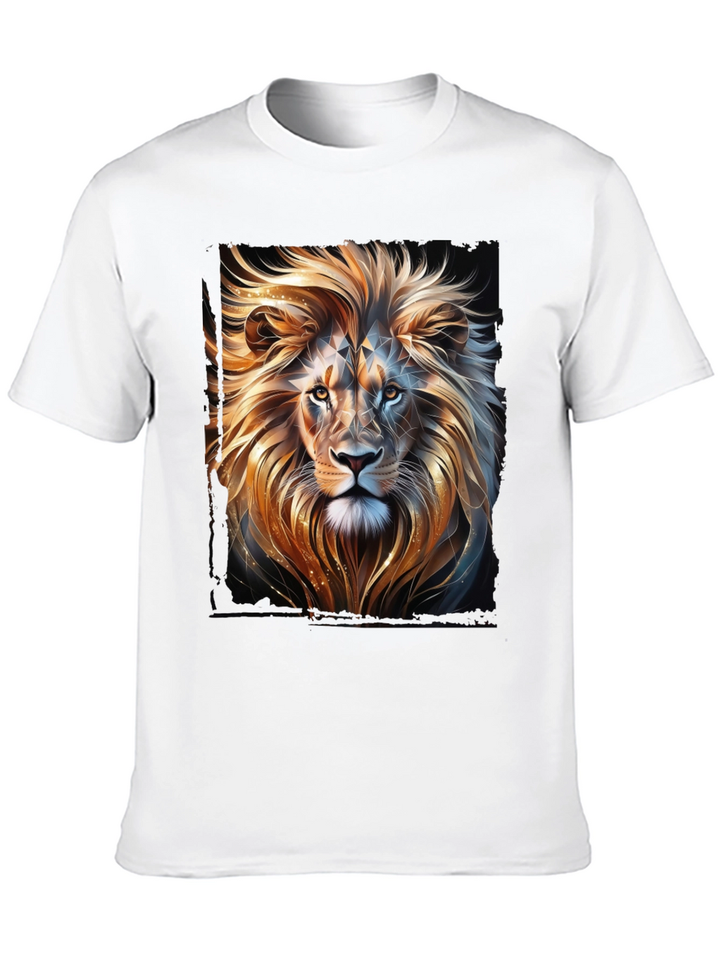 Lion Graphic T-Shirt - Black Stylish Animal Print