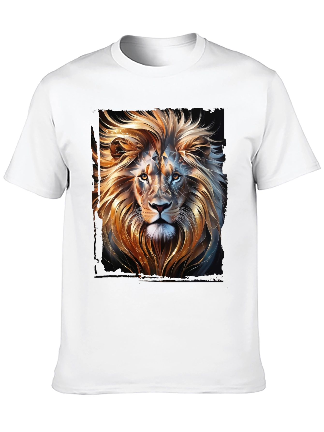 Lion Graphic T-Shirt - Black Stylish Animal Print