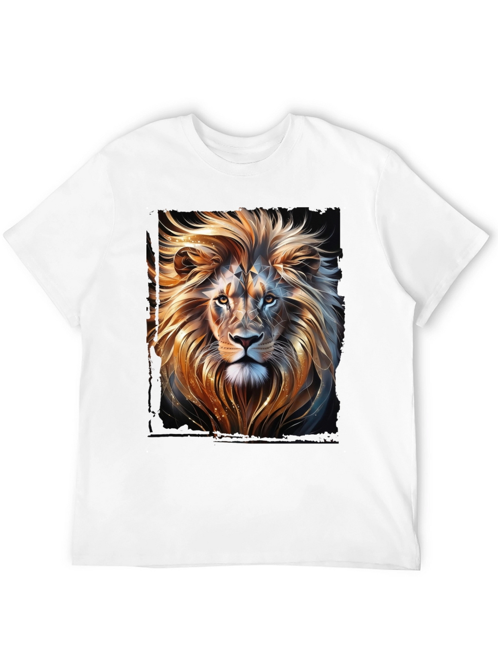 Lion Graphic T-Shirt - Black Stylish Animal Print