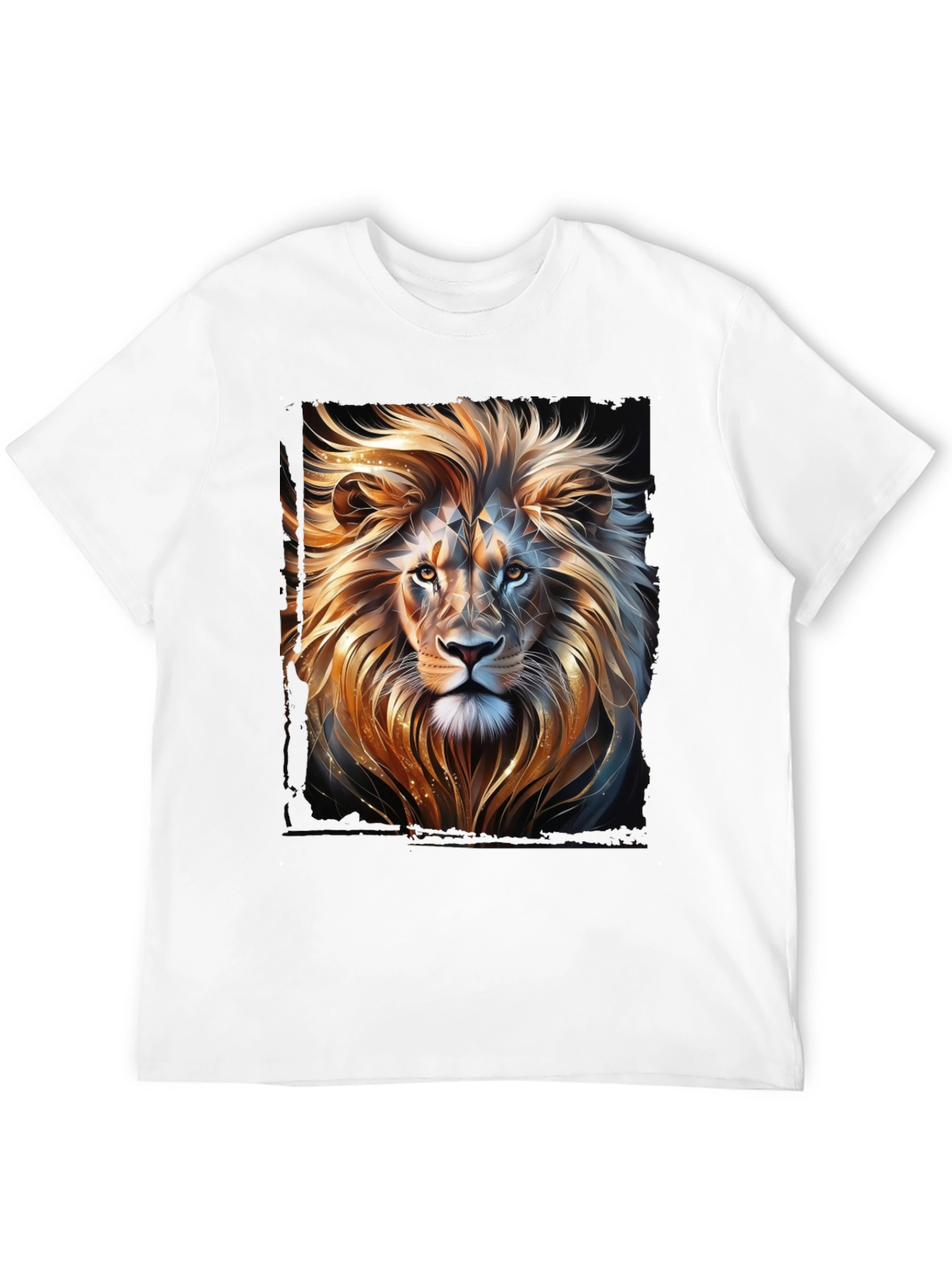 Lion Graphic T-Shirt - Black Stylish Animal Print