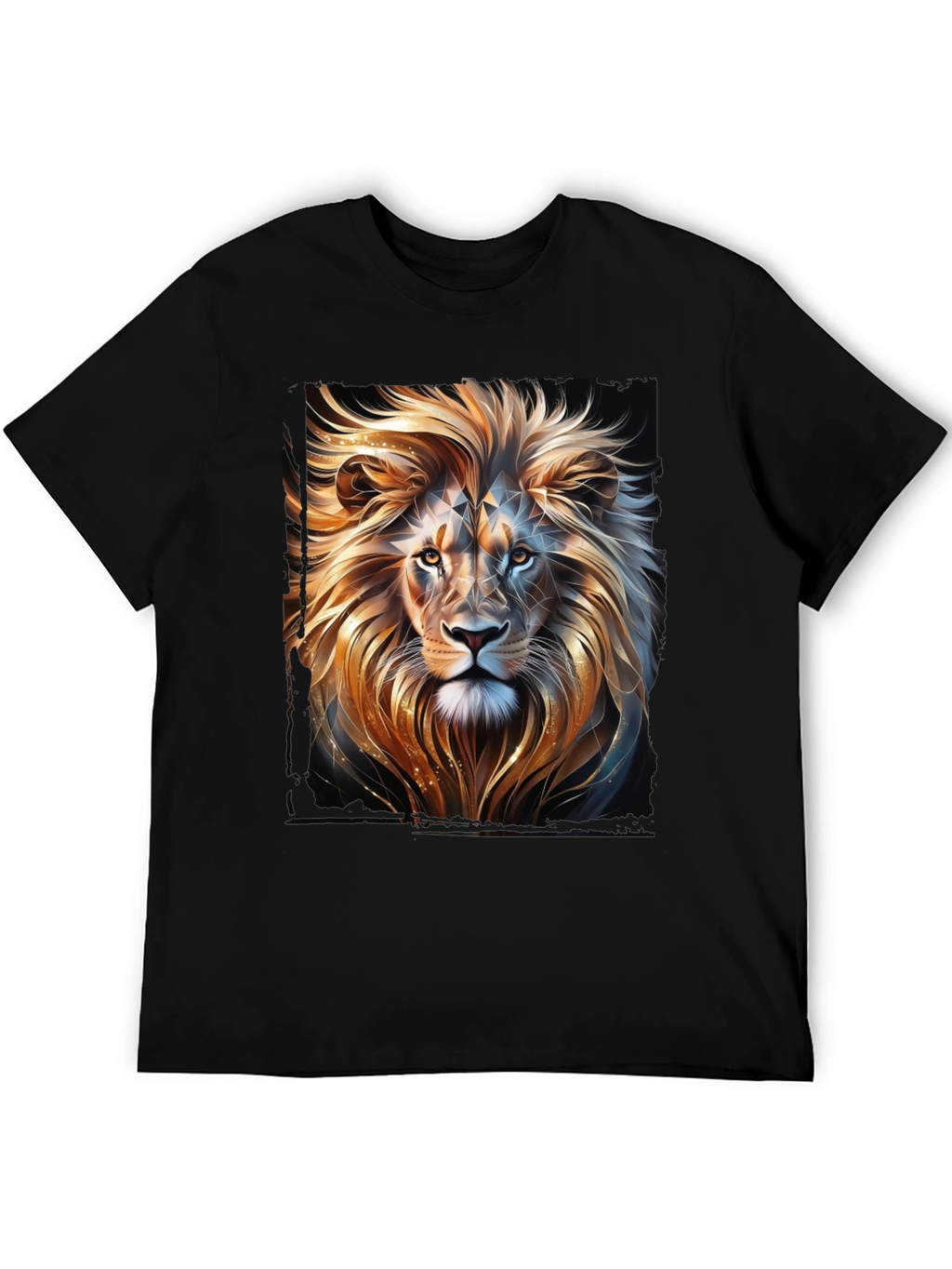 Lion Graphic T-Shirt - Black Stylish Animal Print