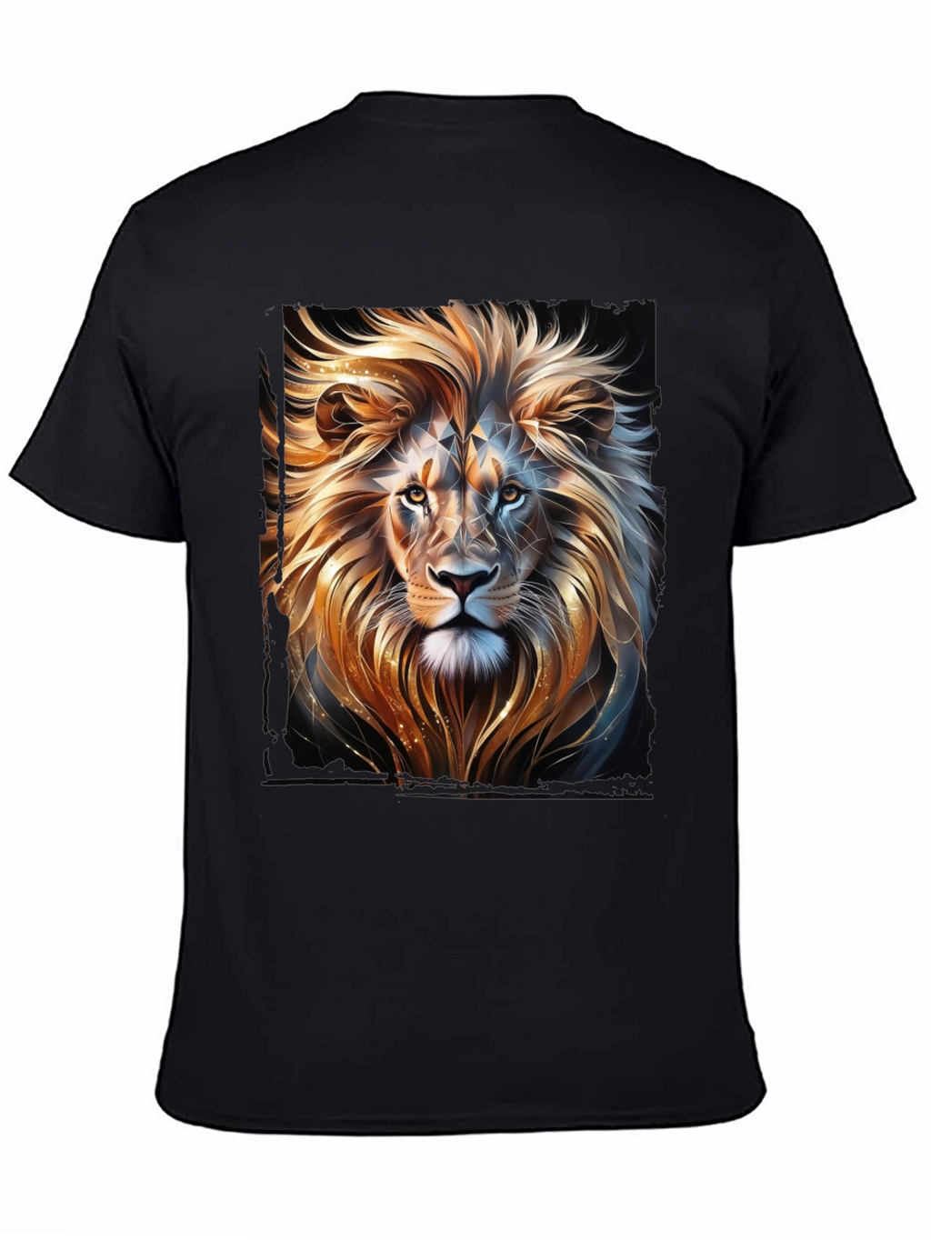Lion Graphic T-Shirt - Black Stylish Animal Print