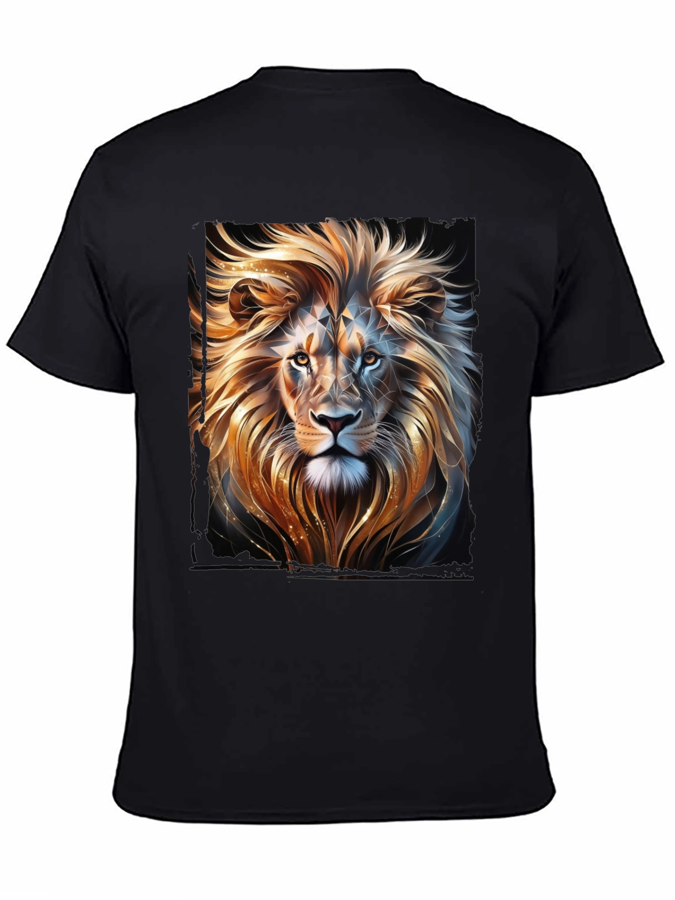 Lion Graphic T-Shirt - Black Stylish Animal Print