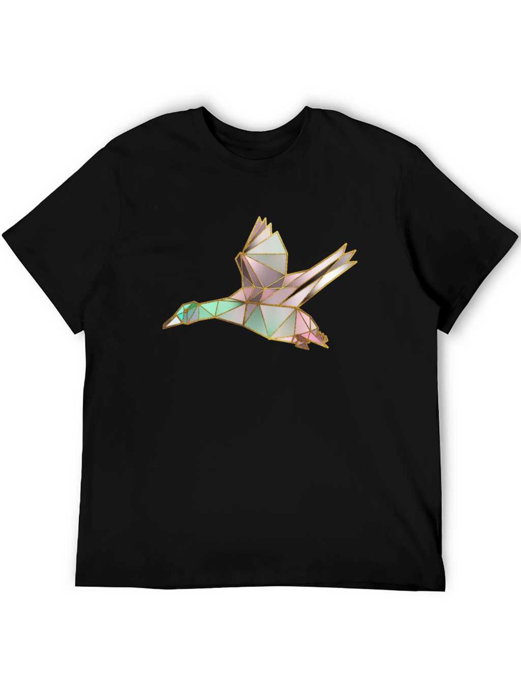 Geometric Duck Black T-Shirt