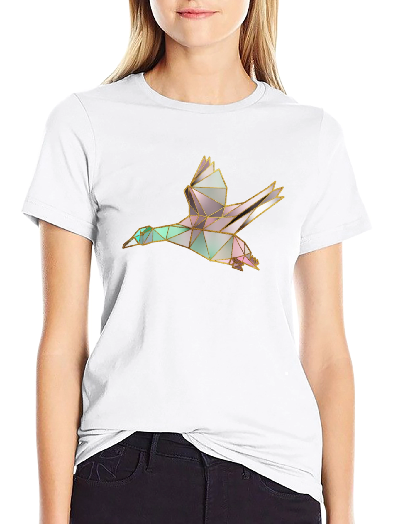 Geometric Duck Black T-Shirt