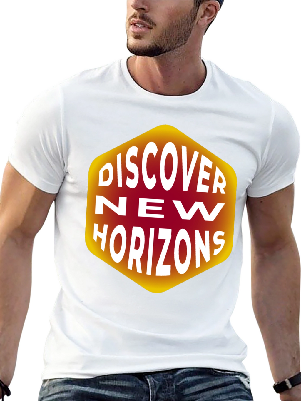 Discover New Horizons Graphic T-Shirt - Black