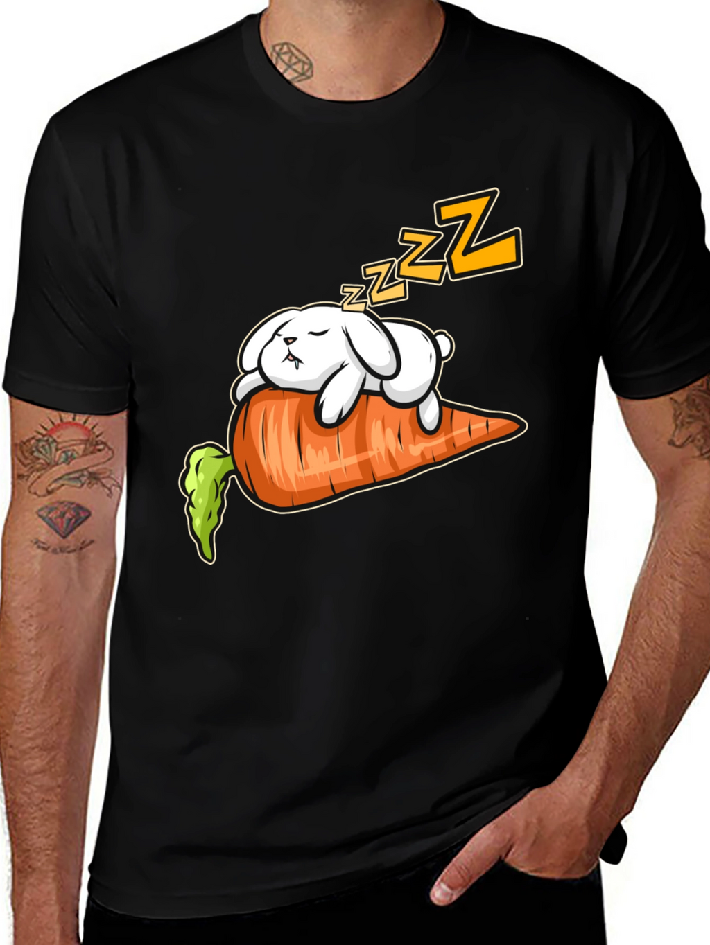 Cute Rabbit on Carrot T-Shirt