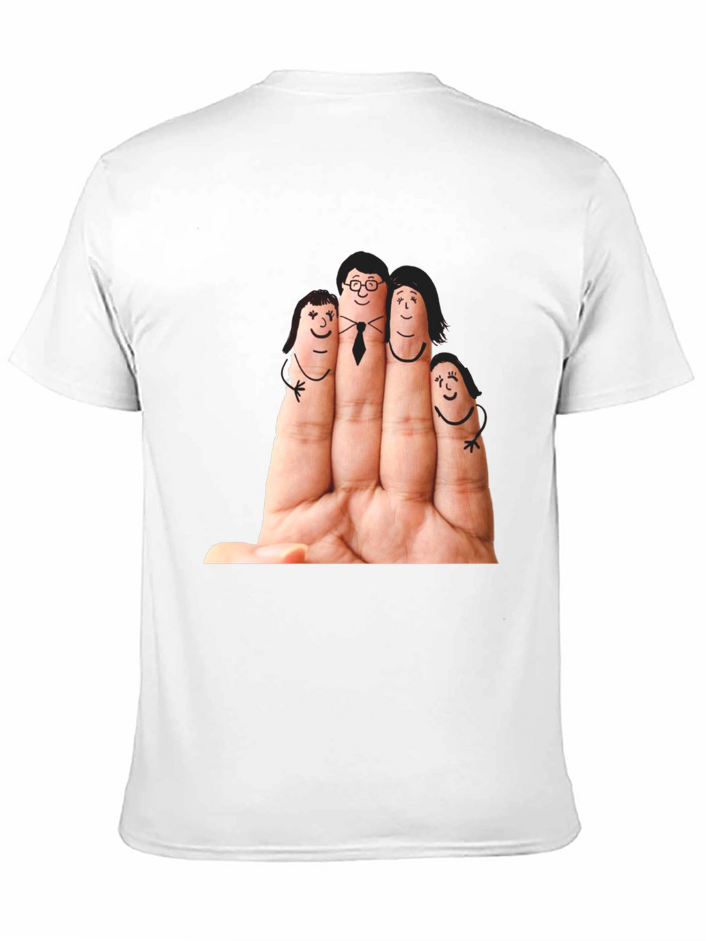 Finger Family Graphic T-Shirt - Black Cotton Tee