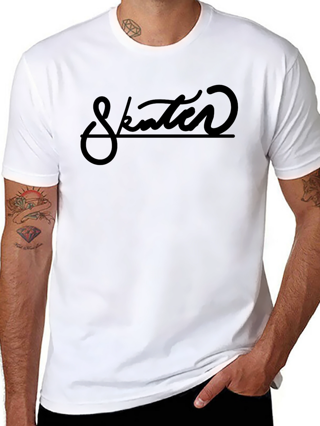 Skater Tee - Black Graphic T-Shirt